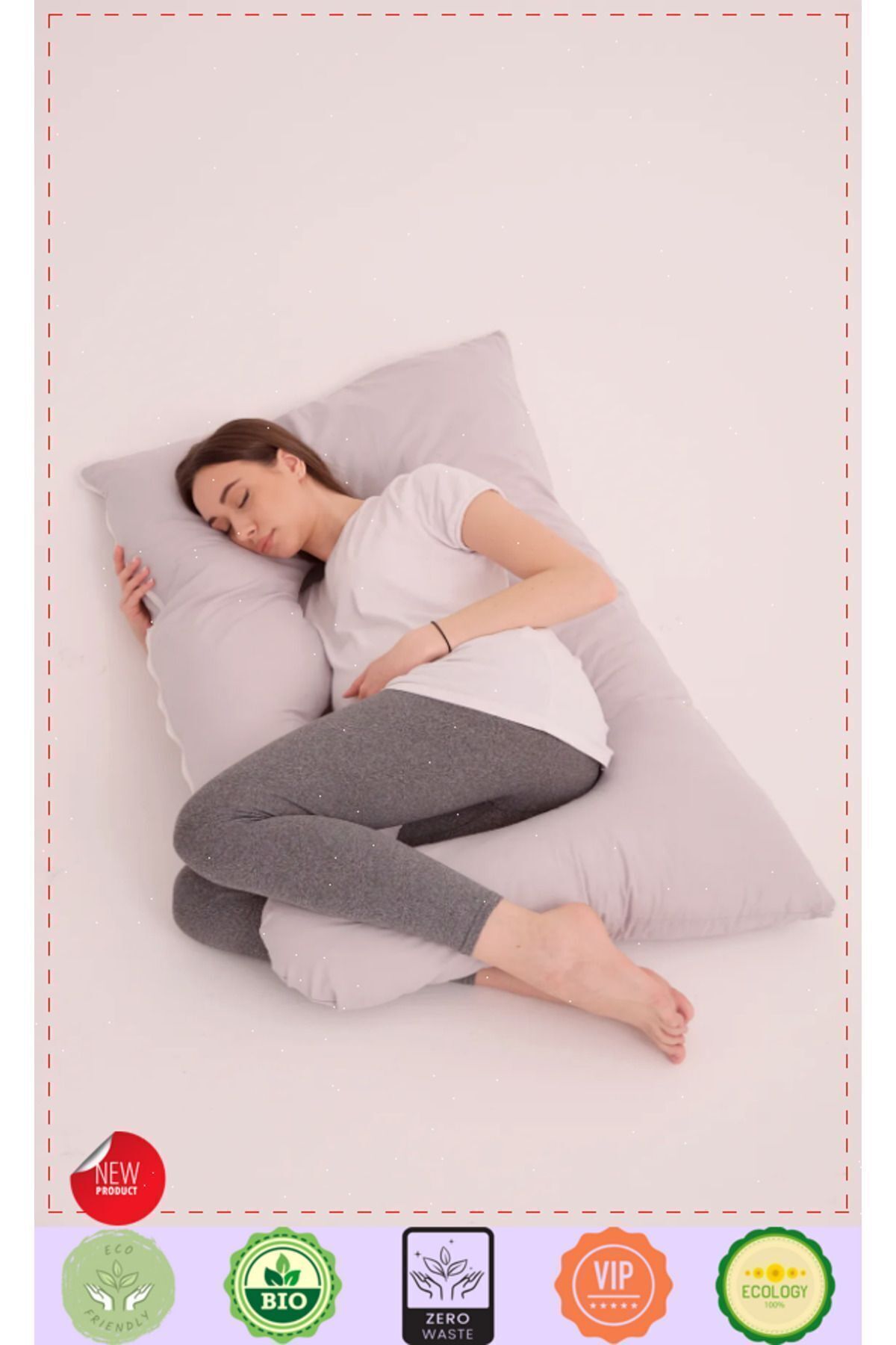 OMZ Bel Boyun Göbek Destekli Hamile Destek Yastığı Bacak Yastığı Hamile Uyku Yastıgi Hamile Yastıgi fotoğrafı 3 (önizleme)