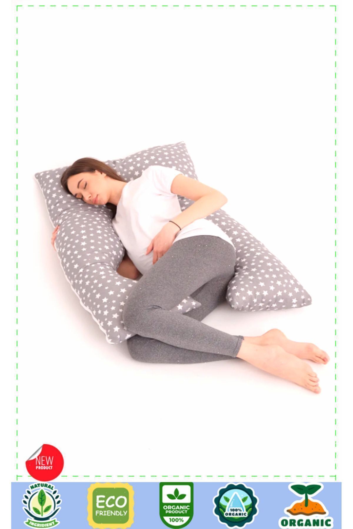 OMZ Destekli Hamile Yastığı Sırt Kalça Bacaklar ve Göbek Desteği Gebelik Minderi Hamile Uyku Yastıgi fotoğrafı 6 (önizleme)