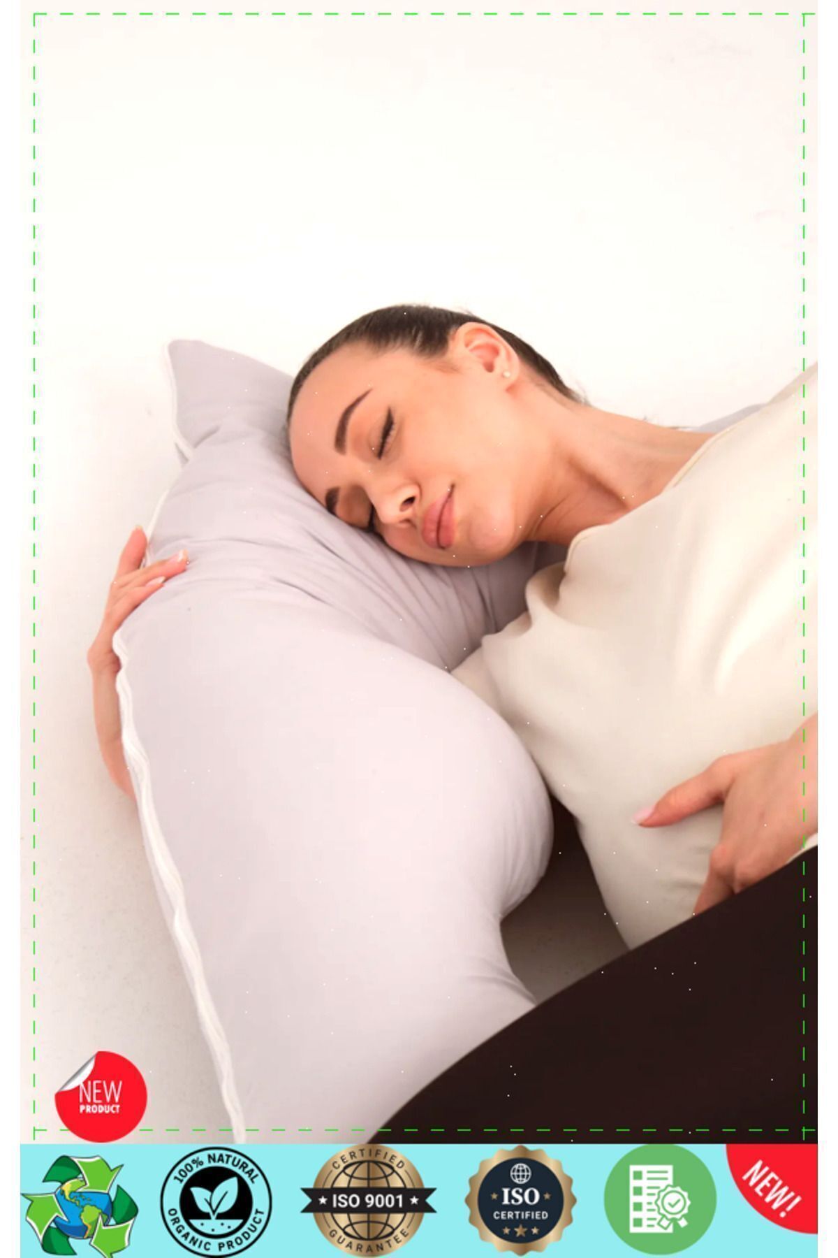 OMZ Ortopedik Bacak Arası Boyun Ve Karın Destekli Hamile Yastığı Hamile Uyku Yastıgi Hamile Yastıgi Ham fotoğrafı 5 (önizleme)