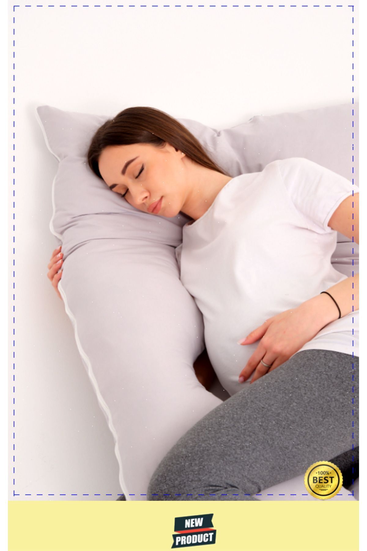 Genel Markalar Ortopedik  Bacak Arası Boyun Ve Karın Destekli Hamile Yastığı Hamile Uyku Yastığı Hamilelik Yastık fotoğrafı 4 (önizleme)