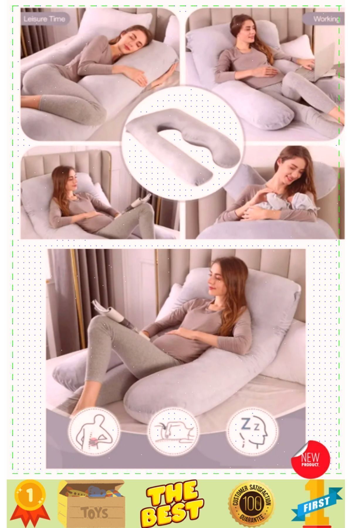 OMZ Yan Yatış Hamile Yastığı Sırt Kalça Bacaklar ve Göbek Desteği Hamile Uyku Yastıgi Hamile Yastıgi Ha fotoğrafı 7 (önizleme)