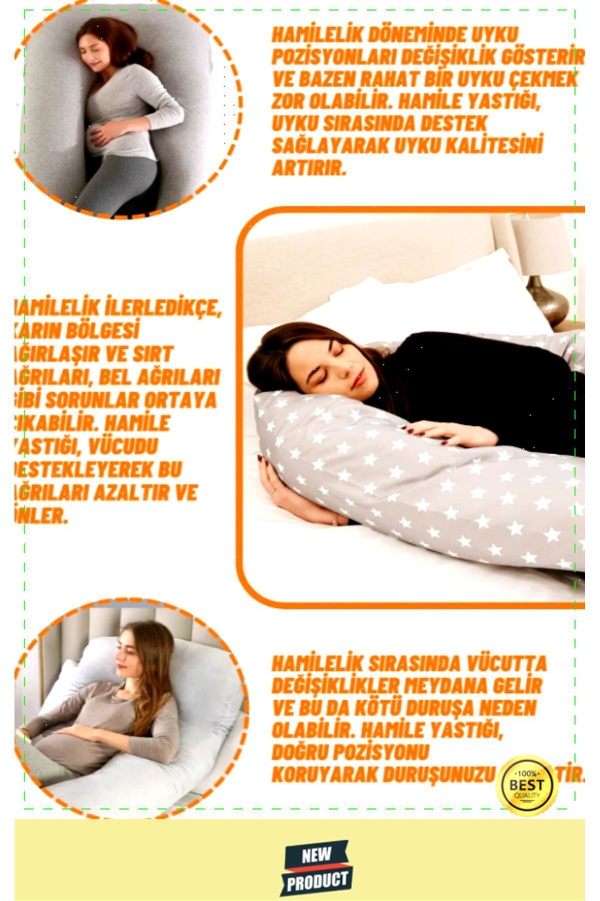 OMZ Hamile Yastığı Destekli Emzirme Minderi Bacak Arası Yastıgı fotoğrafı 2 (önizleme)