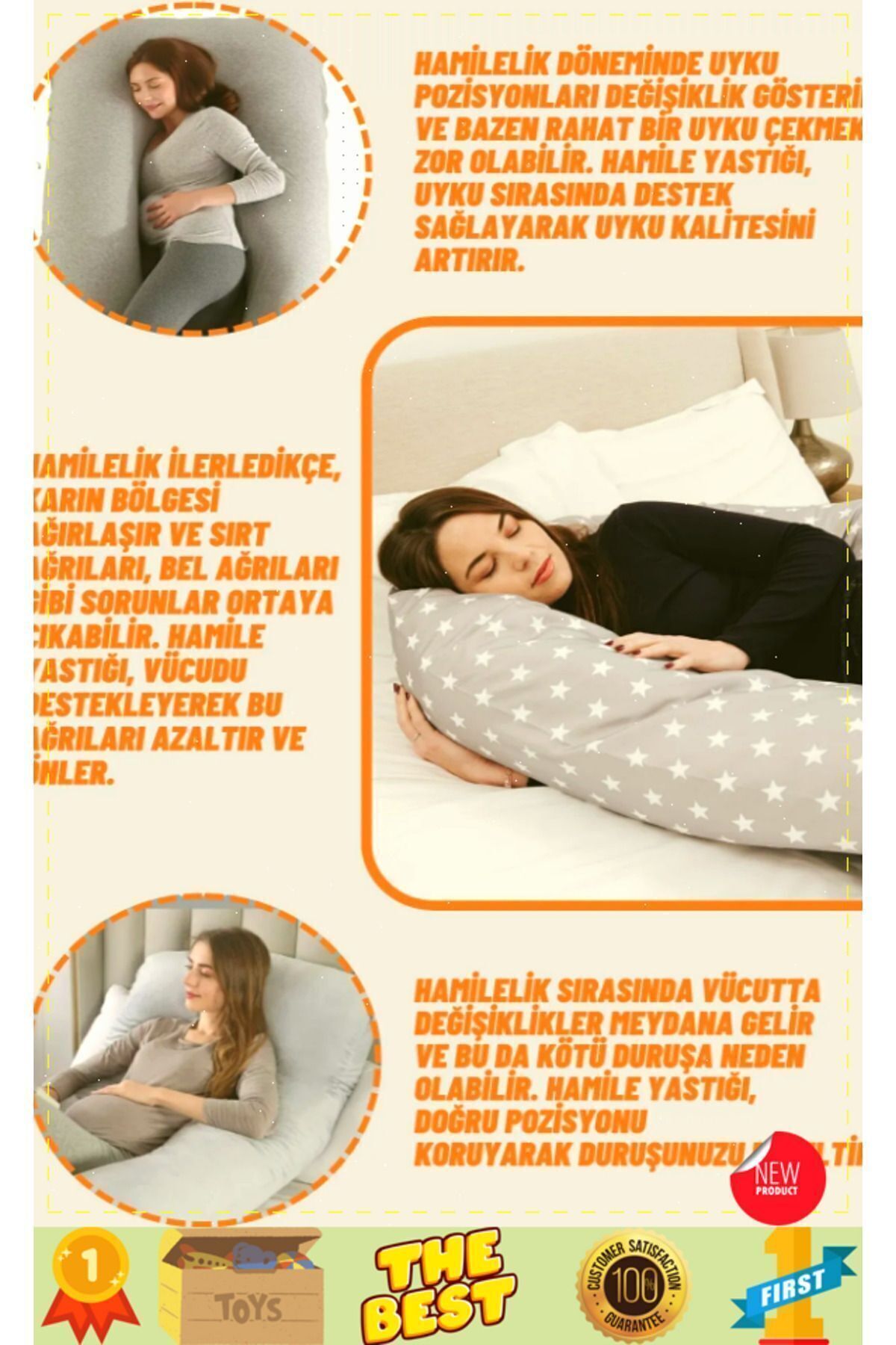OMZ Hamile Yastığı Destekli Emzirme Minderi Bacak Arası Yastıgı Hamile Uyku Yastıgi Hamile Yastıgi fotoğrafı 2 (önizleme)