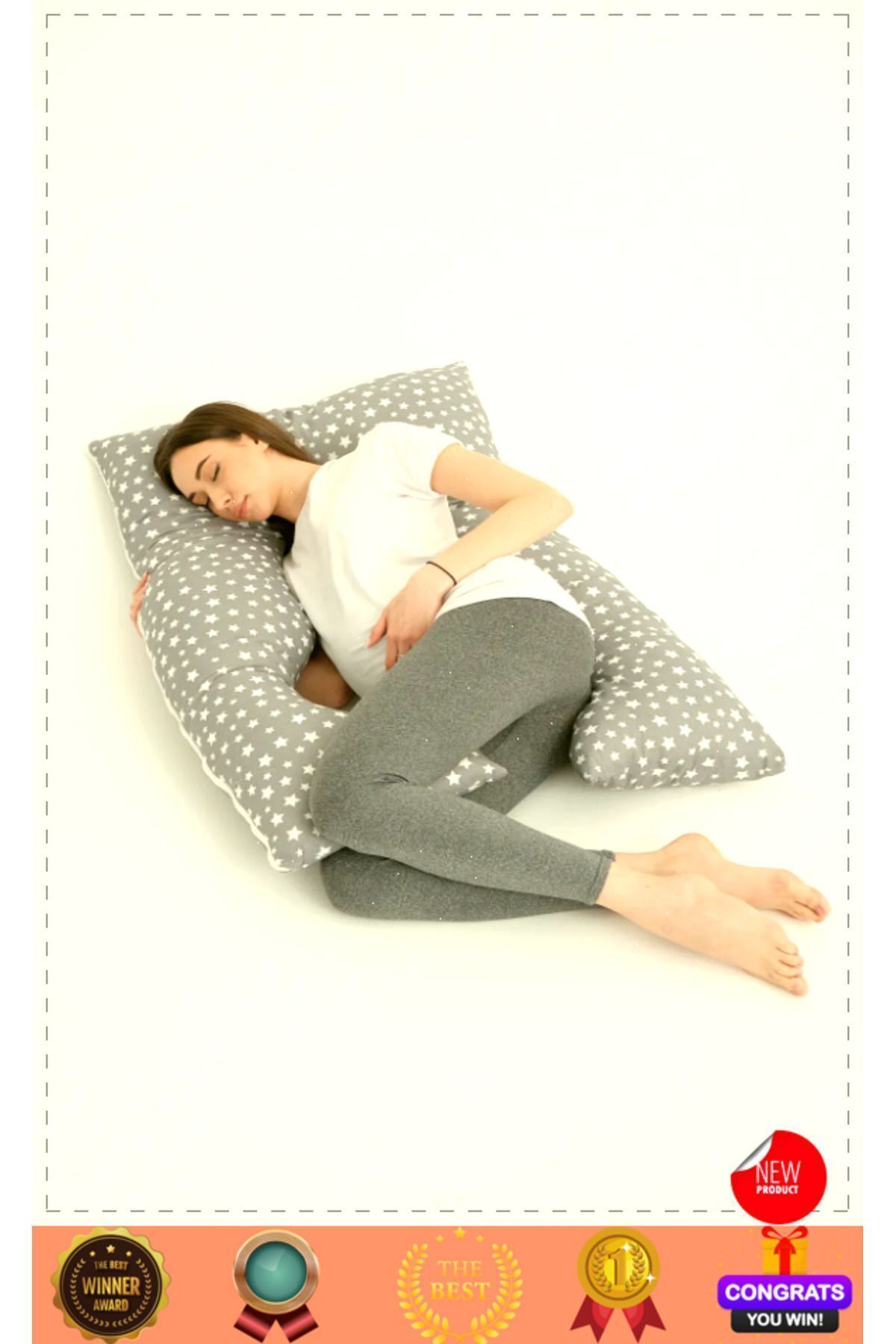 OMZ Hamile Yastığı Destekli Uyku Emzirme Minderi Gebelik Minder Ve Hamilelik Yatak Hamile Uyku Yastıgi fotoğrafı 6 (önizleme)