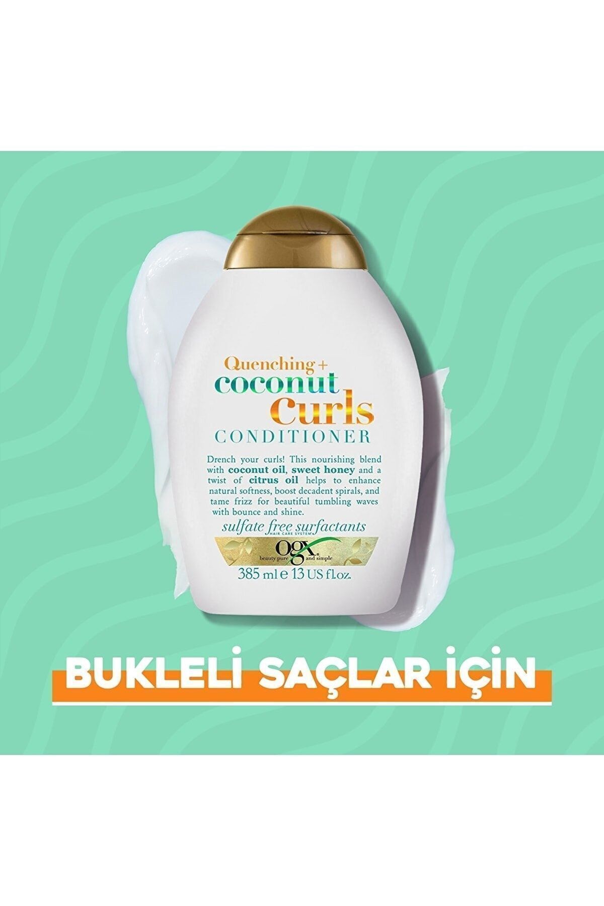 Bukleli Saçlar Için Nemlendirici Coconut Curls Bakım Kremi 385 Ml — 19053 — تصویر 2 از 4