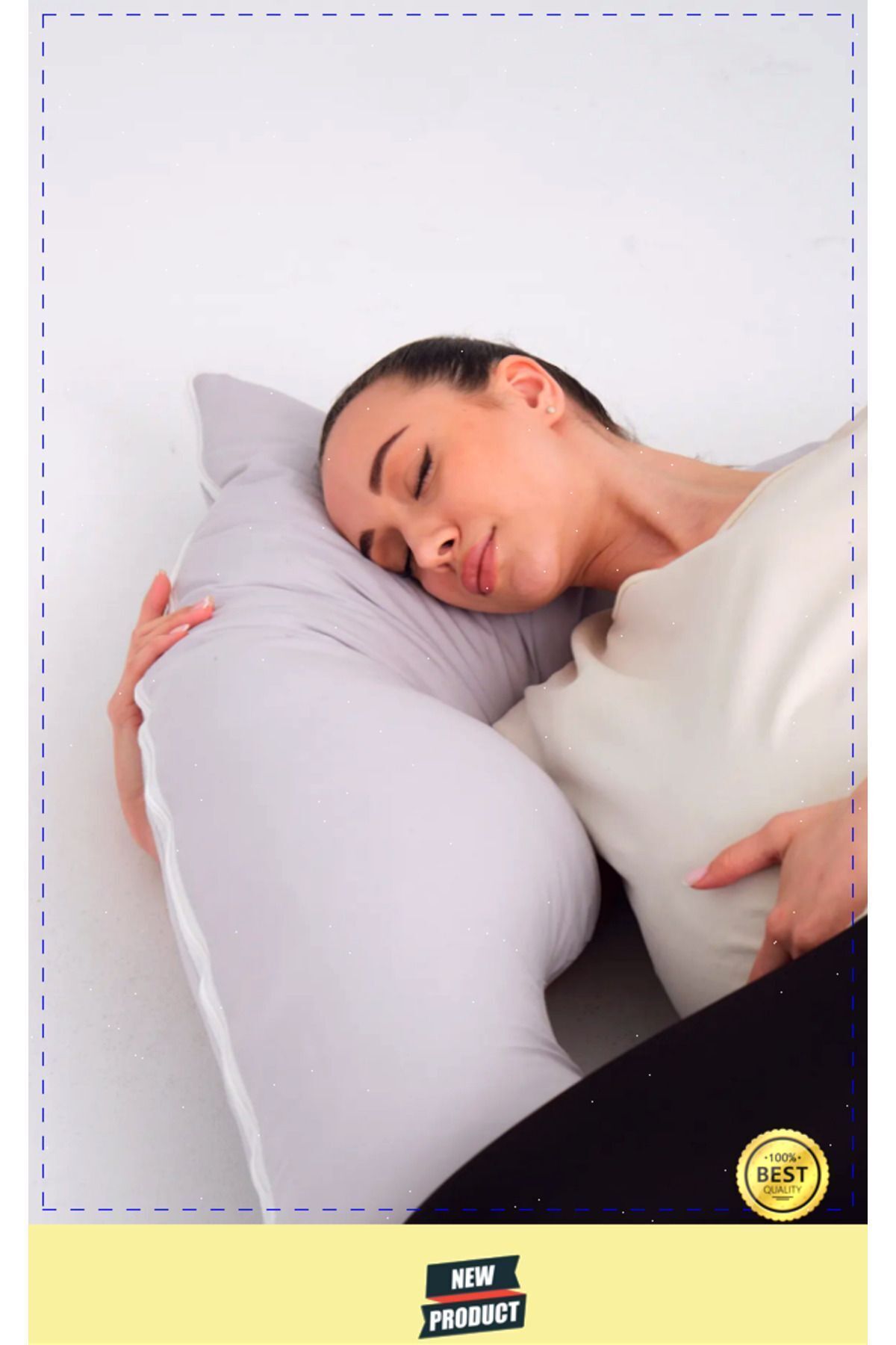 OMZ Baş Boyun Sırt Karın Destekli Çıkarılabilir Kılıflı Hamile Yastığı fotoğrafı 3 (önizleme)