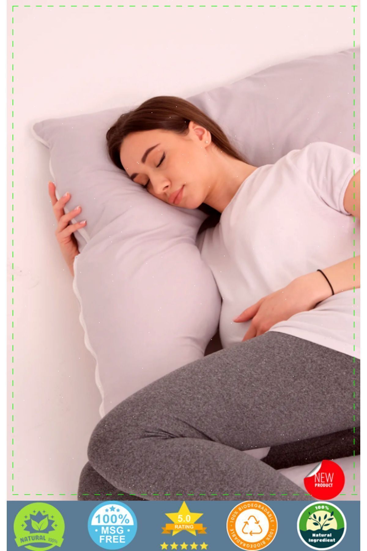 OMZ Yıkanabilir Kılıflı Hamile Destek Yastığı Bacak Arasi Yastigi Hamile Uyku Yastıgi Hamile Yastıgi Ha fotoğrafı 4 (önizleme)