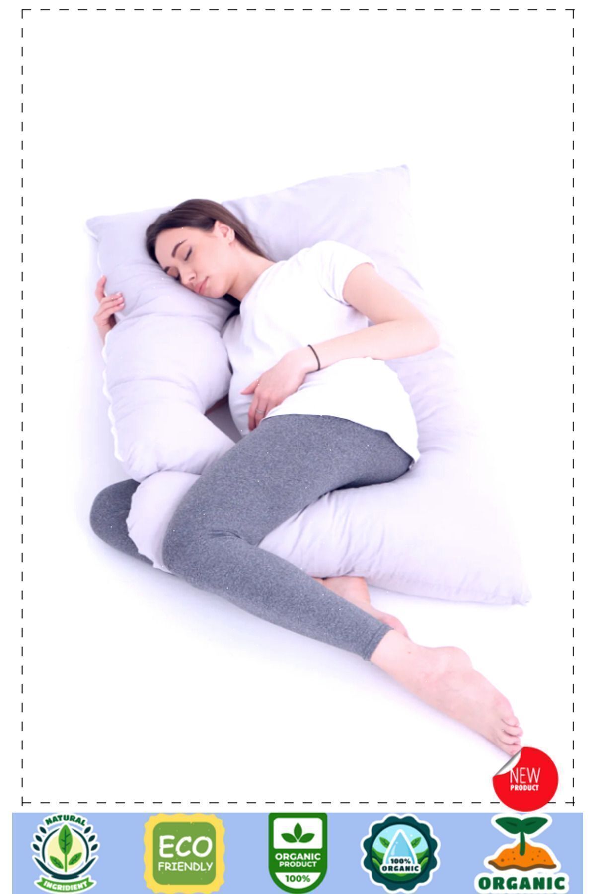 OMZ Yıkanabilir Kılıflı Hamile Destek Yastığı Bacak Arasi Yastigi Hamile Uyku Yastıgi Hamile Yastıgi Ha fotoğrafı 5 (önizleme)