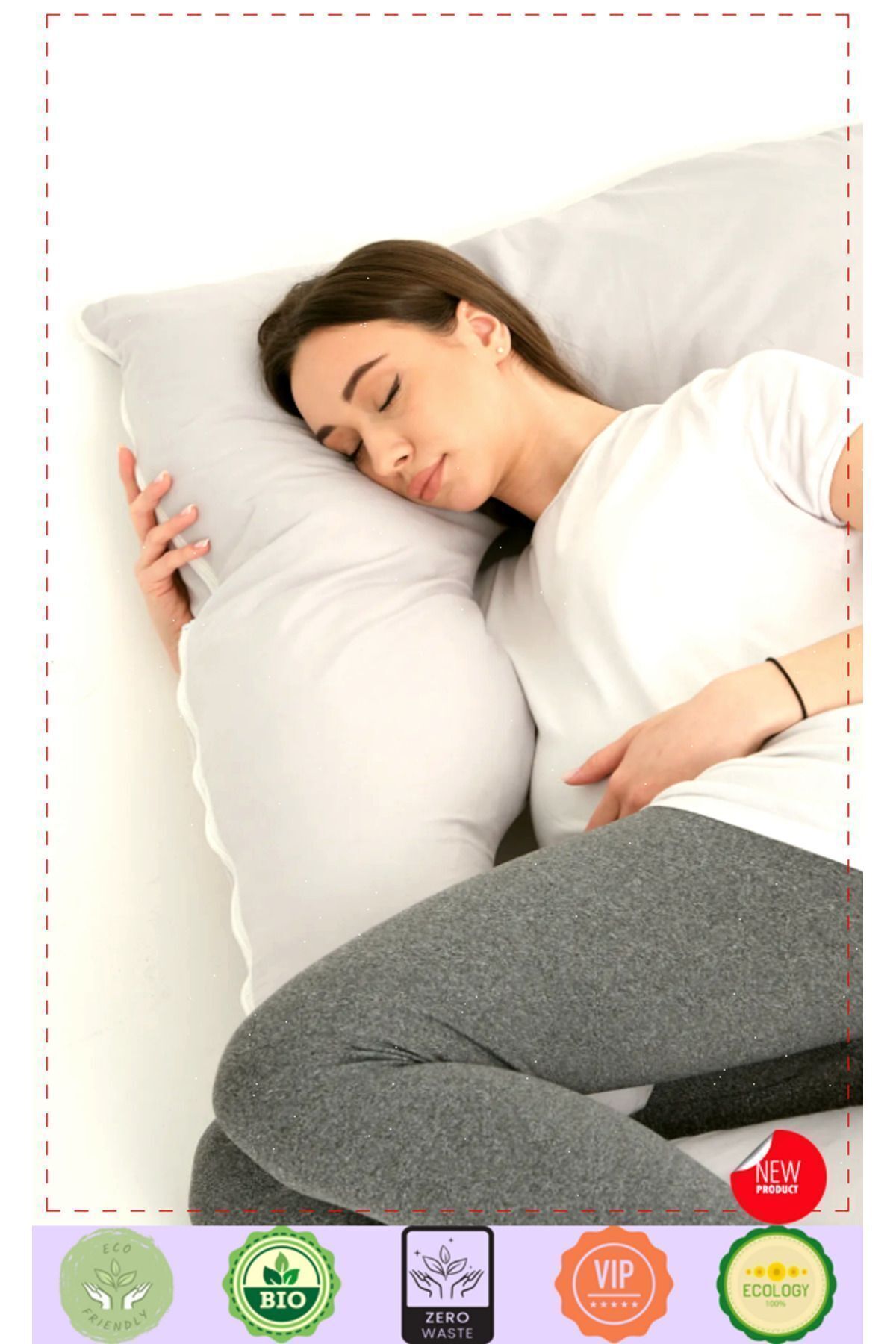 OMZ Ortopedik Bacak Arası Boyun Ve Karın Destekli Hamile Yastığı Hamile Uyku Yastığı fotoğrafı 4 (önizleme)