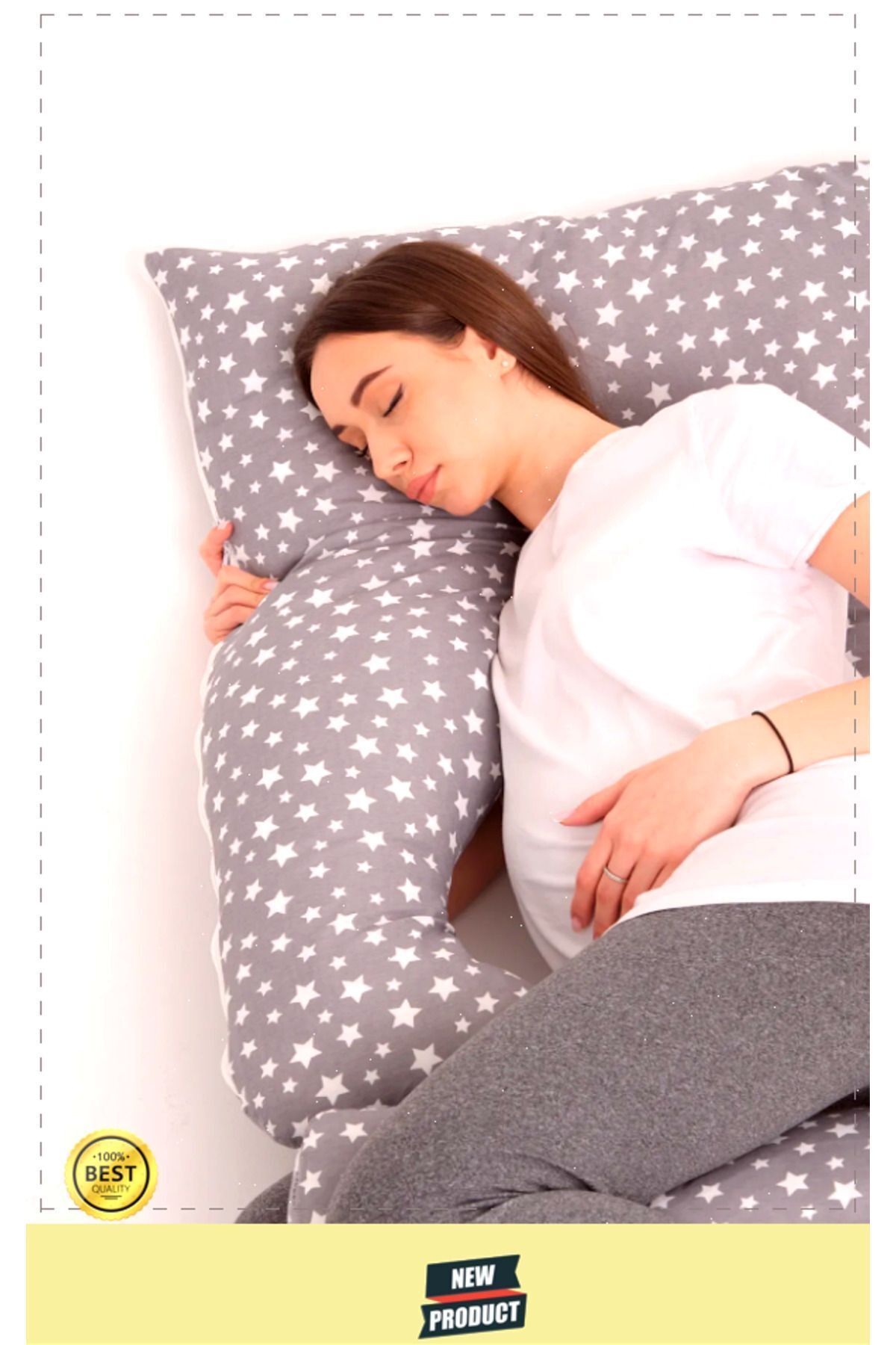 OMZ Gebelik Destek Minderi Çıkarılabilir Kılıflı Şekilli Tüm Vücut Hamile Yastığı fotoğrafı 4 (önizleme)