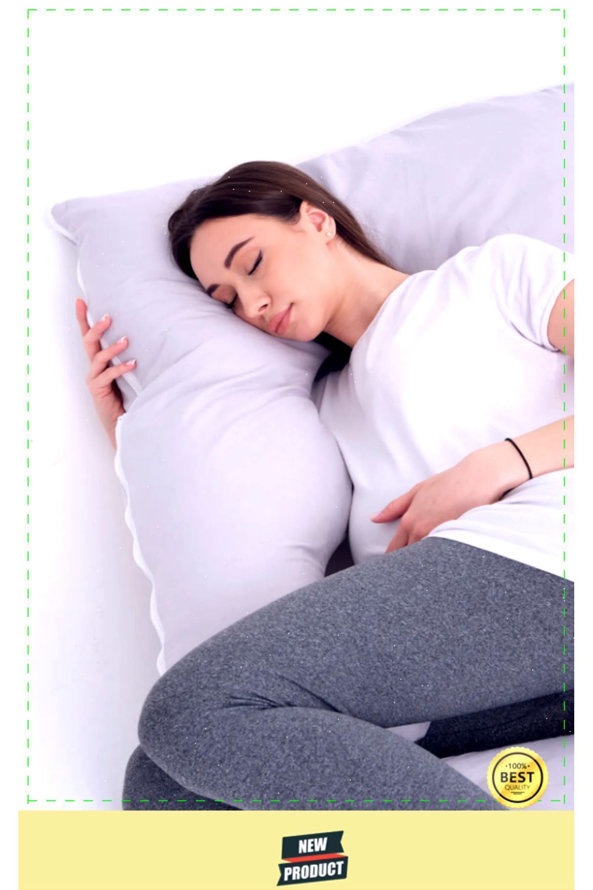 OMZ Baş Boyun Sırt Karın Destekli Çıkarılabilir Kılıflı Hamile Yastığı fotoğrafı 4 (önizleme)