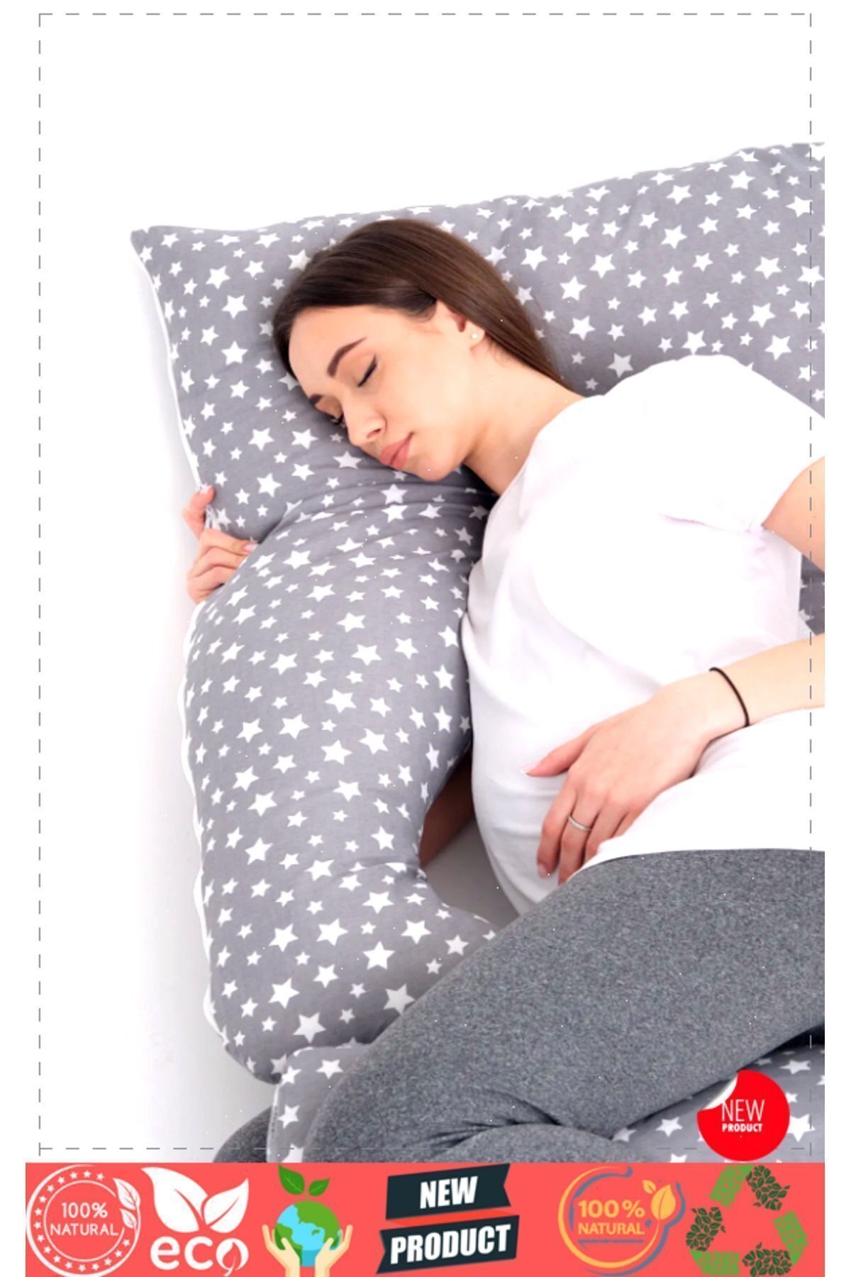 OMZ Tam Vücut Destekli Hamilelik Yastığı Bacak Arası Yastigi Hamile Uyku Yastıgi Hamile Yastıgi Hamile fotoğrafı 4 (önizleme)