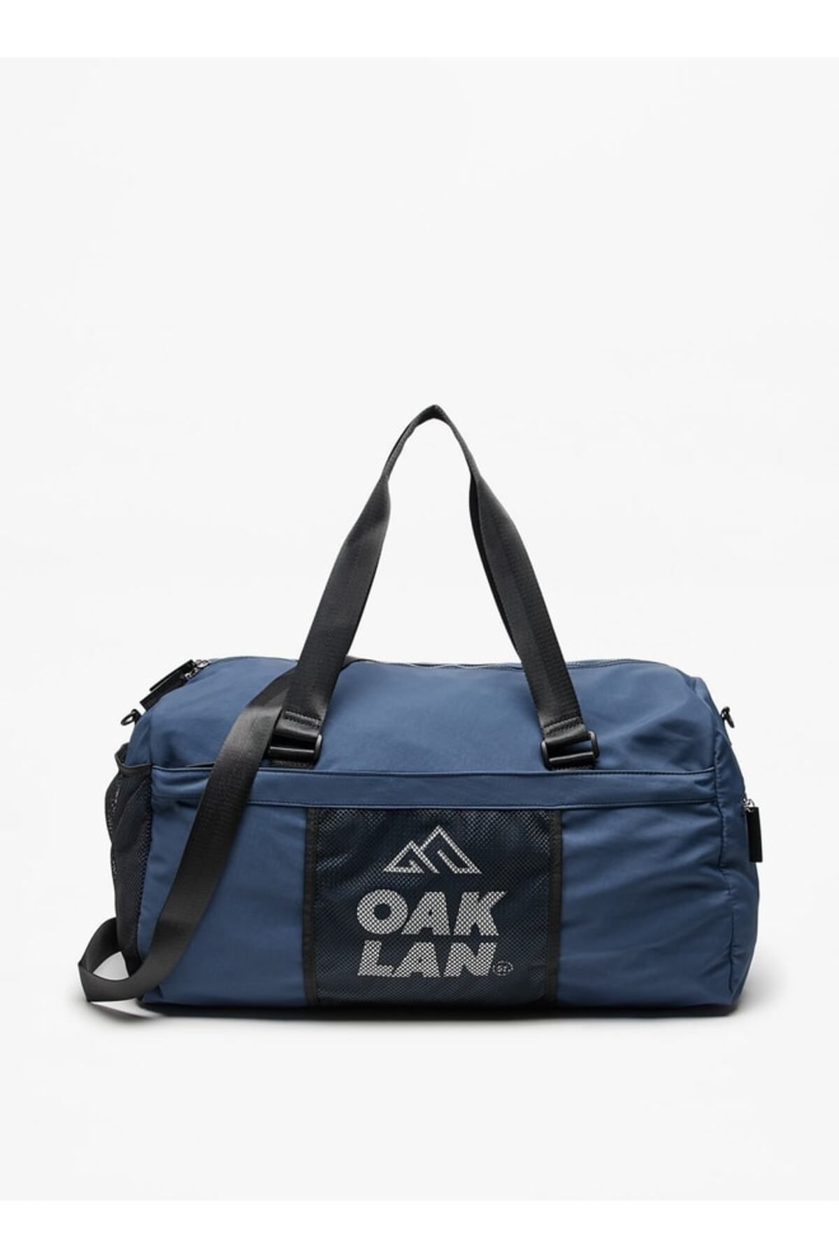 Oaklan by Shoexpress-Logo Print Duffel Bag with Adjustable Strap and Zip Closure 1