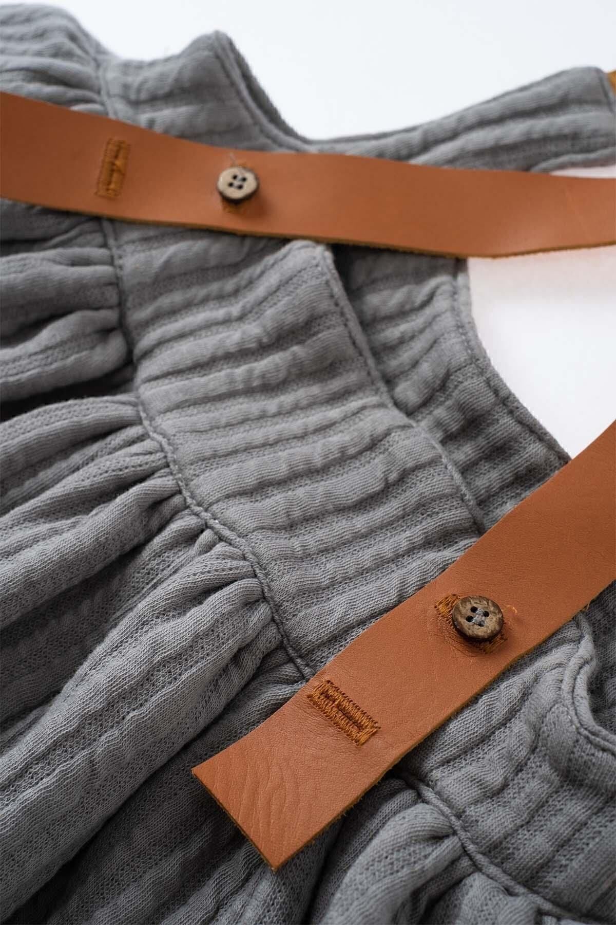 Little Gusto Kapitone Jile Elbise Çocuk Gri fotoğrafı 5 (önizleme)