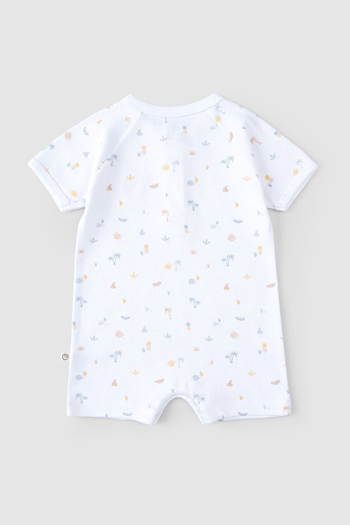 Little Gusto-Organic Cotton Short Sleeve Baby Shorts Jumpsuit - Picnic 2