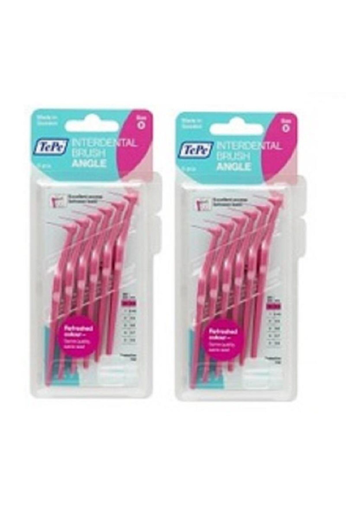 TePe Angle Saplı Arayüz Fırçası 6 Lı Pembe 0,4 Mm | 2 Adet