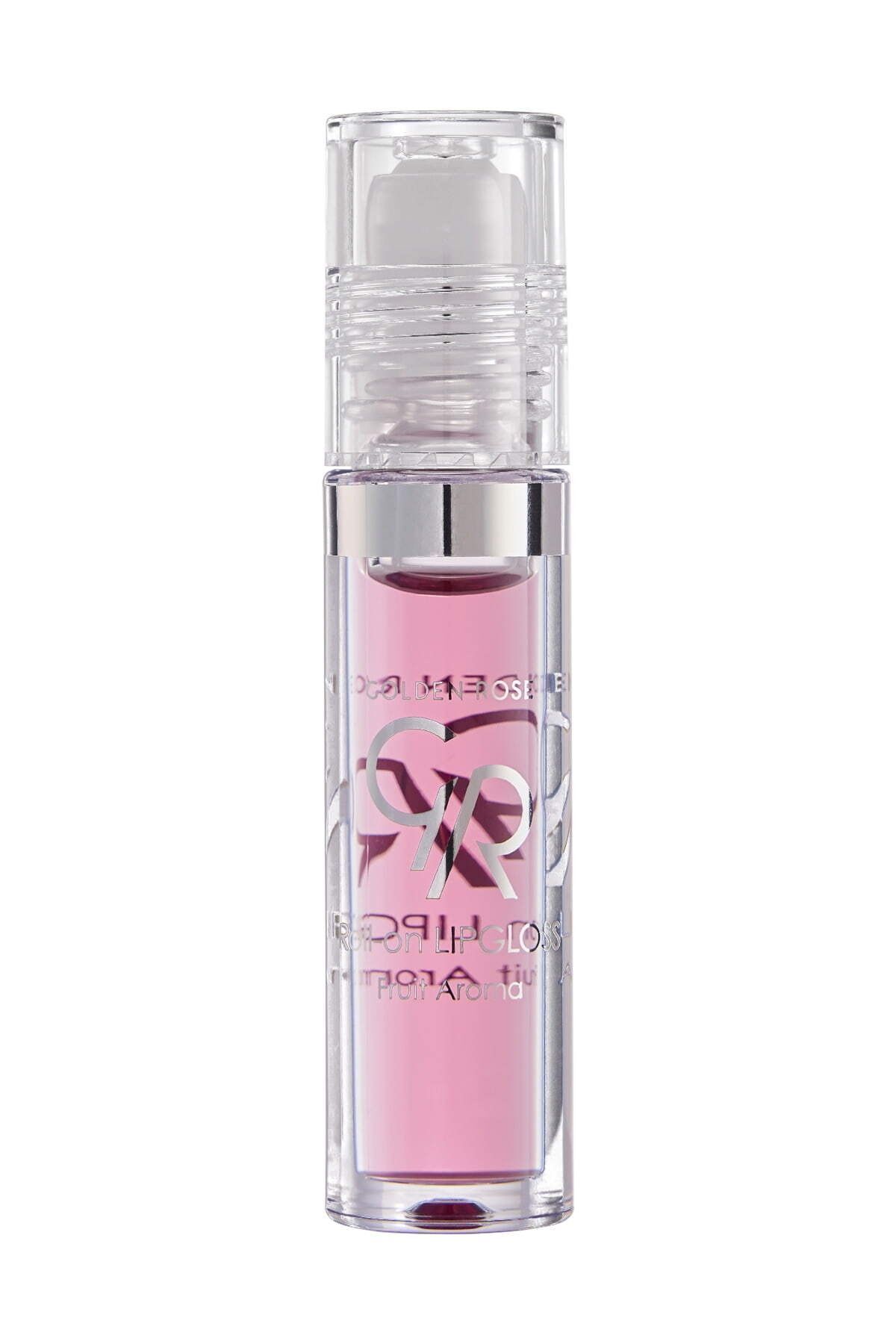 رژ لب رول آن شماره:01 توت فرنگی - براق لب میوه ای - 8691190130008 Golden Rose
