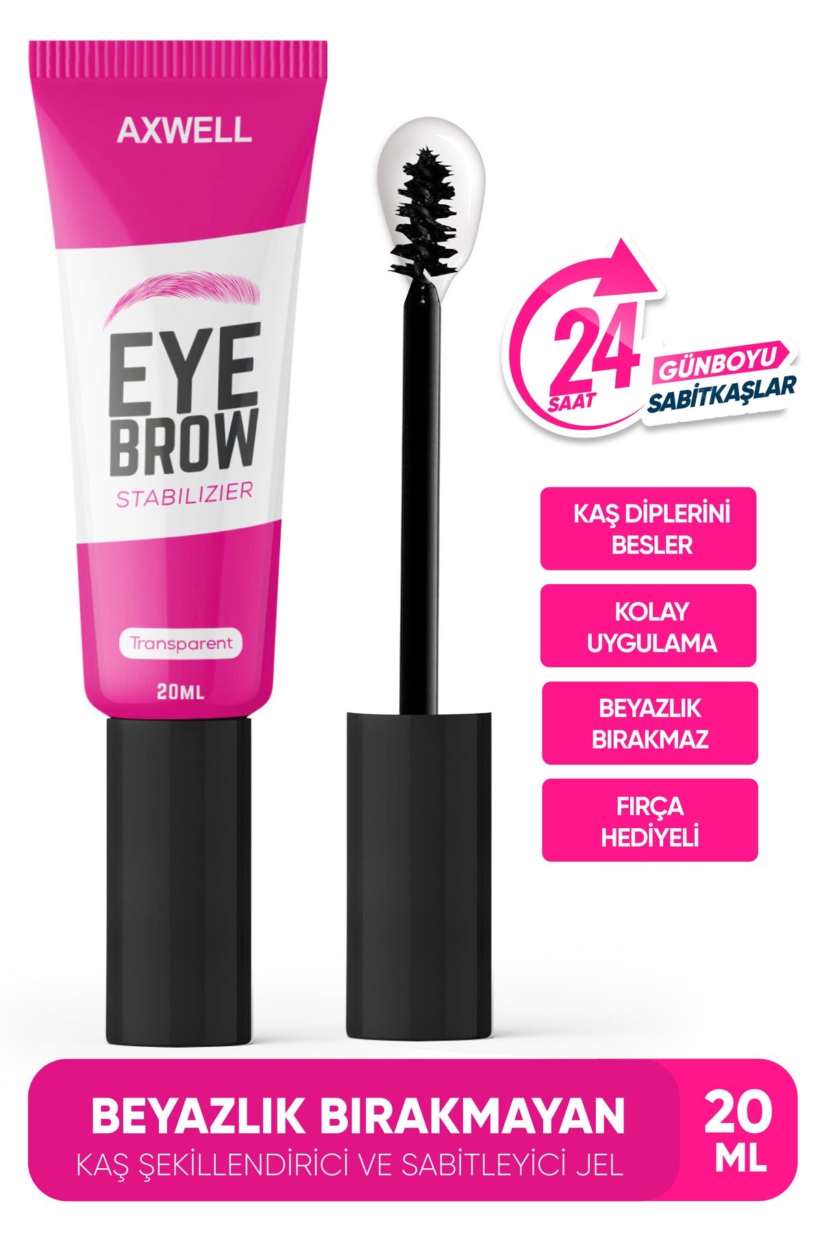 Şeffaf Kaş Sabitleyici & Şekillendirici Jel Maskara - Eyebrow Mascara 20 ml