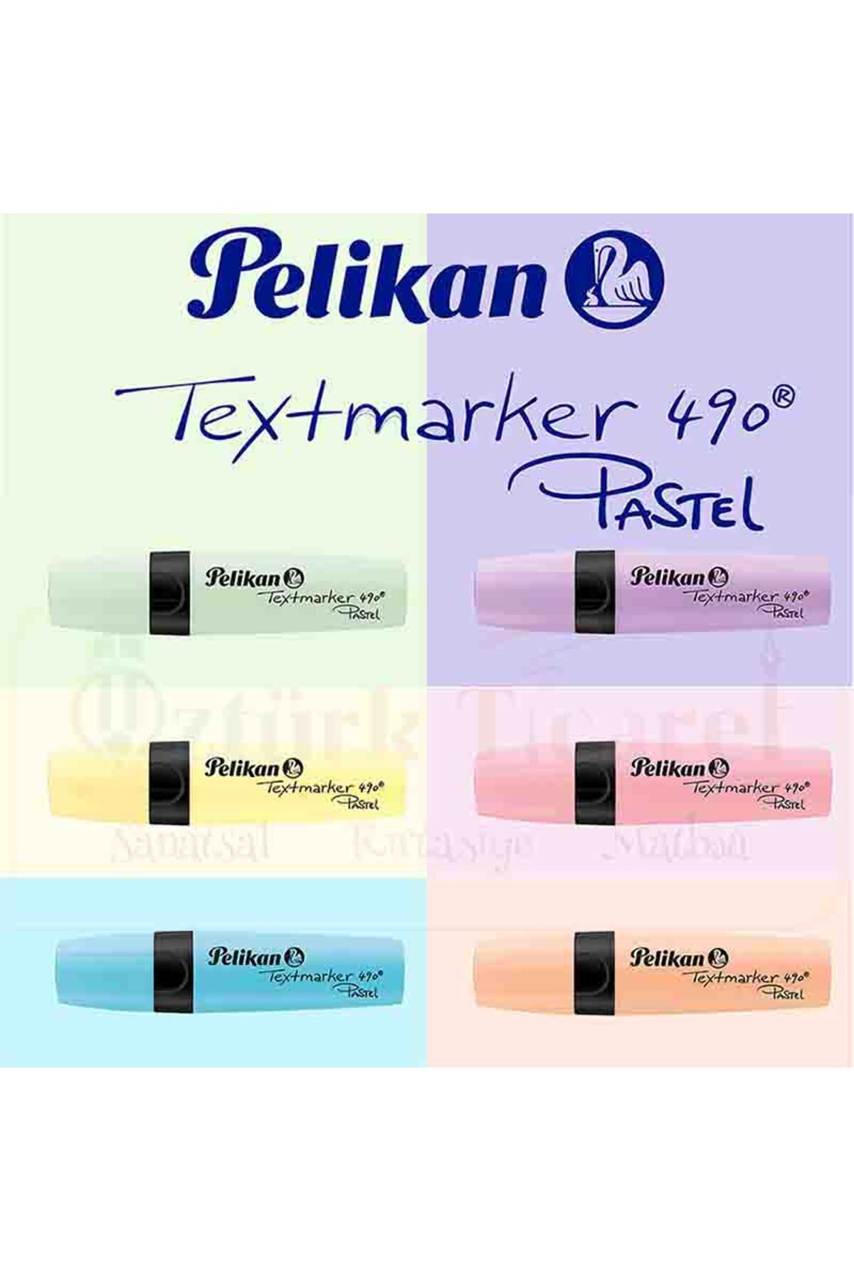 Pelikan 490 Fosforlu Kalem 6'lı Pastel Renkler