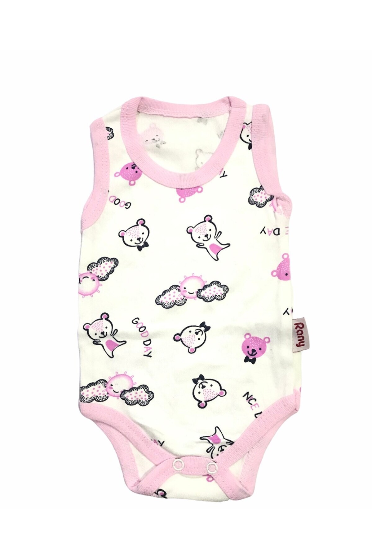 رانی بیبی کیدز تاپ ورزشی طرحدار کودک رنی مدل Interlock صورتی طرحدار ابری رانی بیبی کیدز تاپ ورزشی طرحدار کودک رنی مدل Interlock صورتی طرحدار ابری