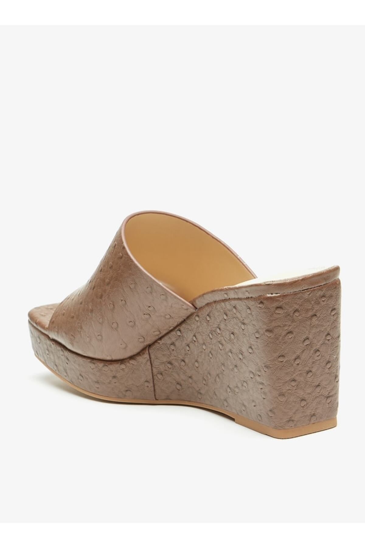 Flora Bella by Shoexpress-Flora Bella Textured Slip-On Sandals with Wedge Heels 2