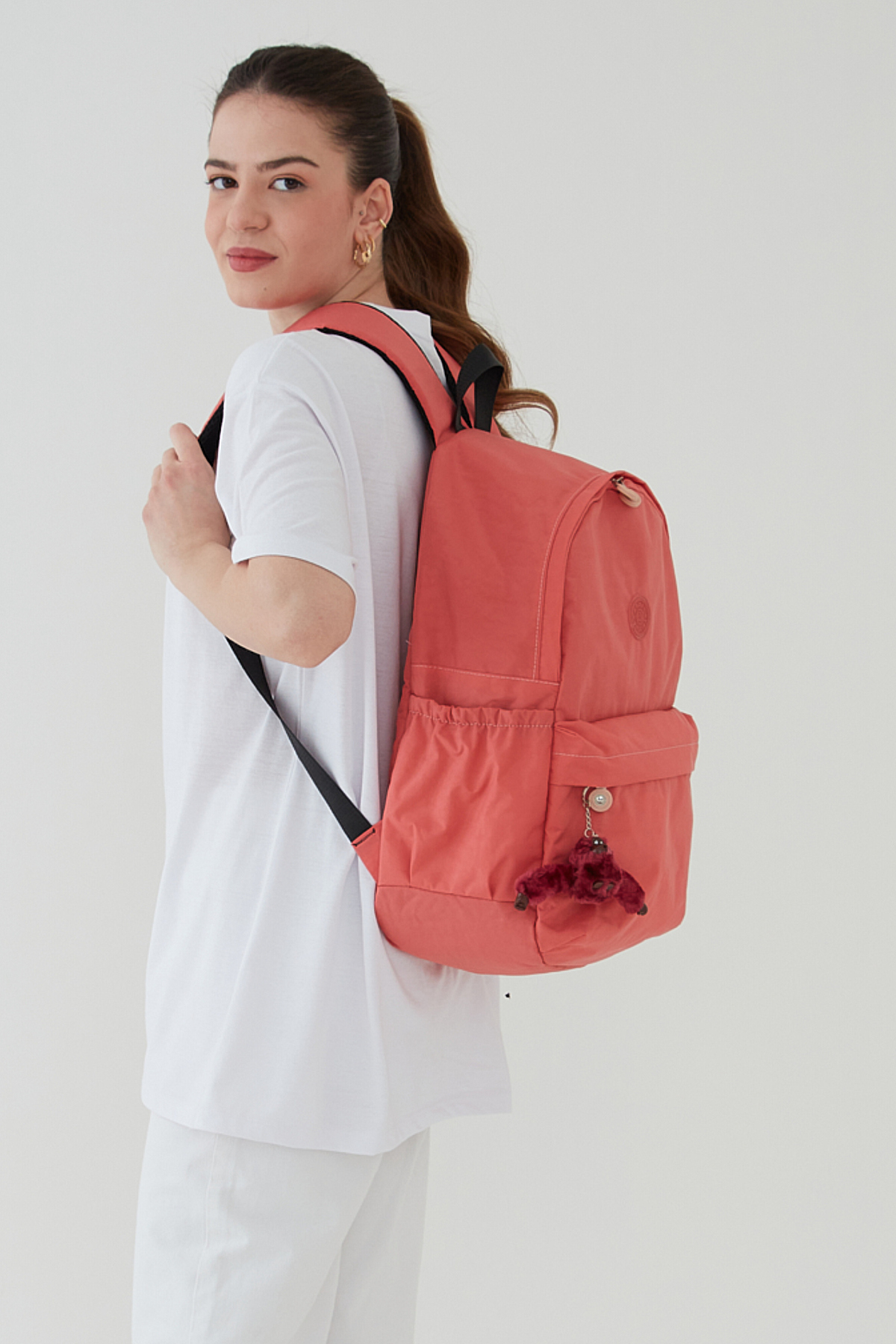 کوله پشتی زنانه صورتی Rosso Collina | RC-Bergamo22 اورجینال - تصویر 7