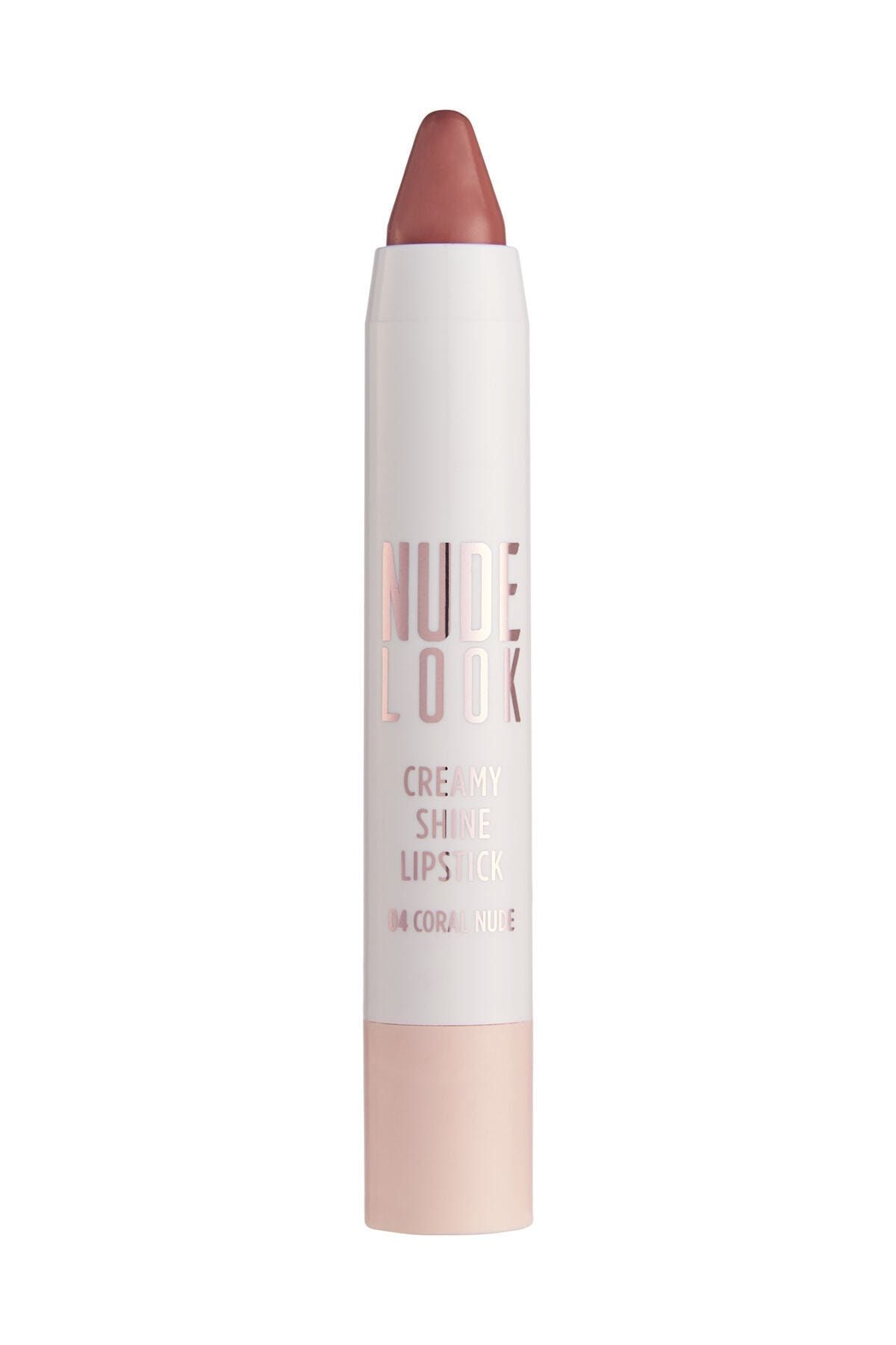 Nude Look Creamy Shine Lipstick No: 04 Coral Nude - Pencil Lipstick - 8691190967352 Golden Rose