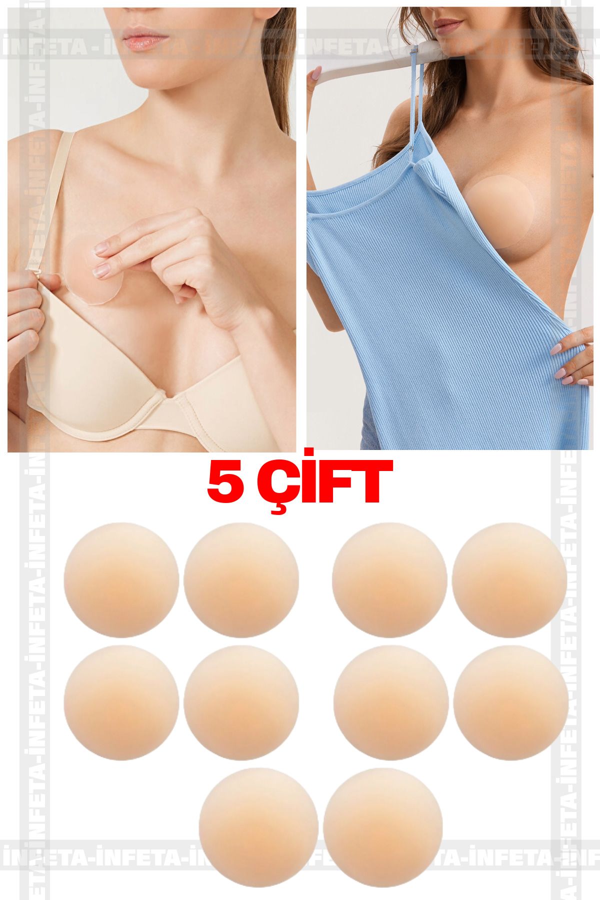 5 Çift Silikon Göğüs Ucu Gizleyici Ve Kapatıcı Kadın Meme Ucu Kapatıcı Gizleyici Aparat Nipple Pad