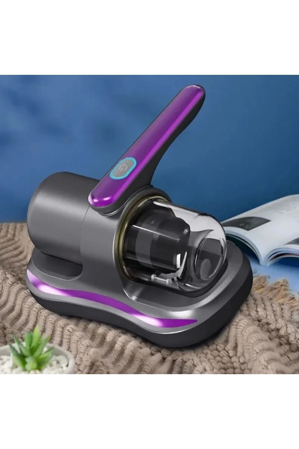 ErginGroup Kablosuz Mini Şarjlı Uv-c Işınlı Akar Çarşaf Koltuk Kedi Köpek Tüy Temizleme El Gırgır Süpürgesi