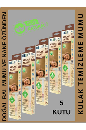 Relife Doğal Kulak Temizleme Mumu Çubuğu Ear Candle (5 KUTU 10 ÇUBUK)