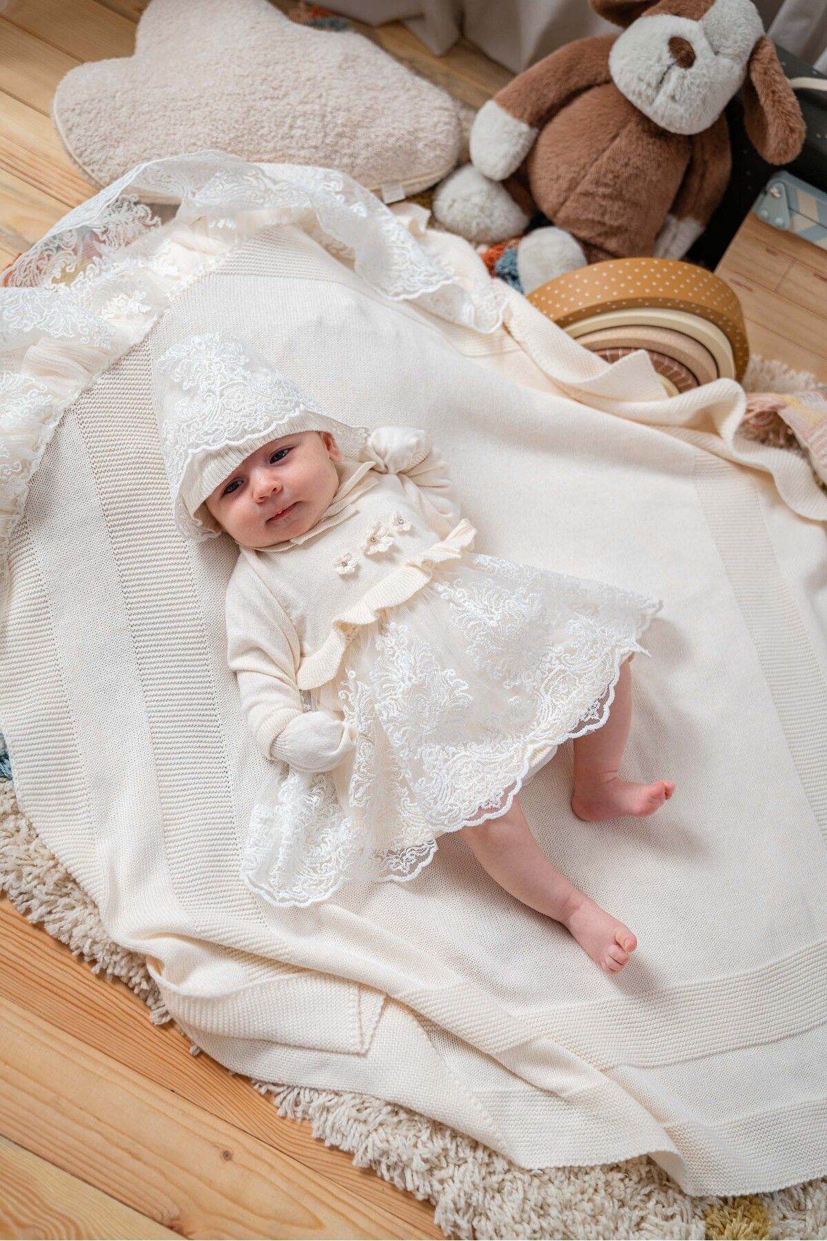 ست نوزادی دخترانه بژ Mert Baby | NPR311K اورجینال - تصویر 2