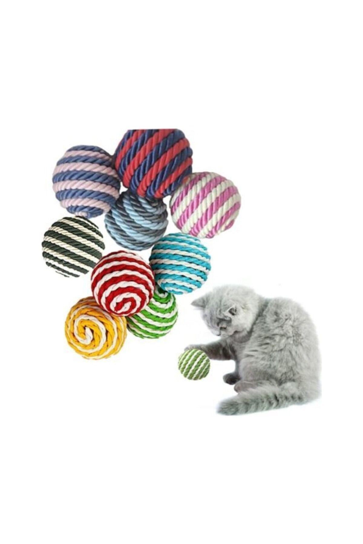 Family Bed-Cat game ball with string wrap 4 cm (1 piece) 1