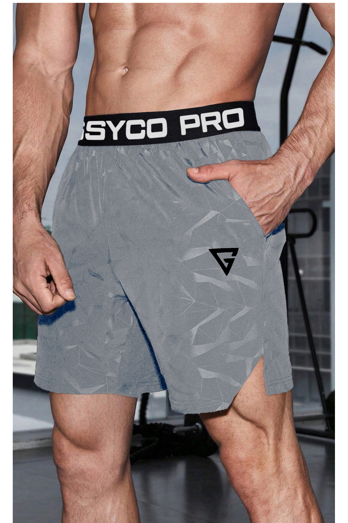 GHASSY CO. Ghassy Co. Erkek Runnig Pro Elastik Bel Nefes Alabilen Koşu Fitness Spor Şortu