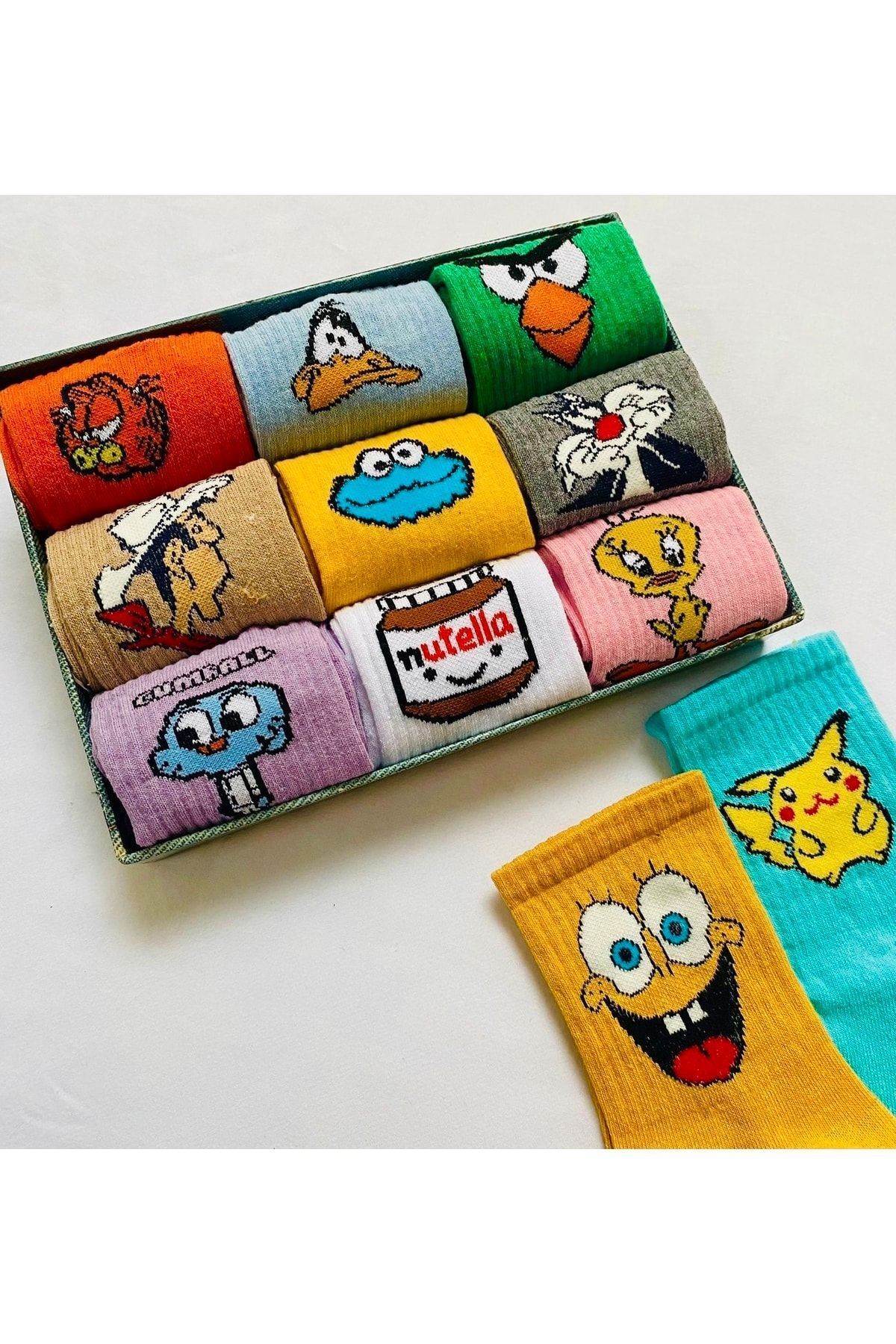 myDea Unisex Character Patterned College Socks 6 Pairs