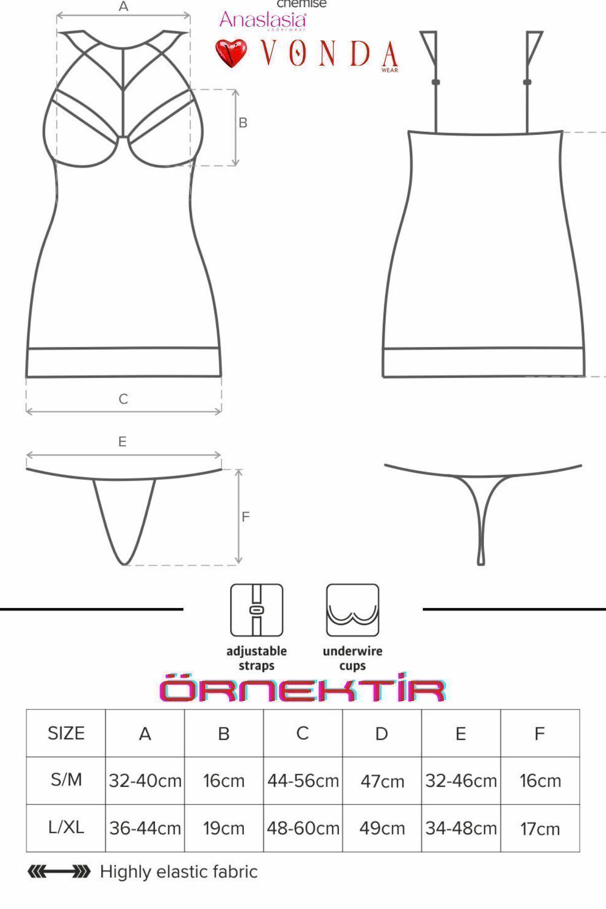 Ersoy-Rochie de damă cu bretele reglabile, subțire, lungime lungă, căptușeală inferioară (combinezon)q1010 4