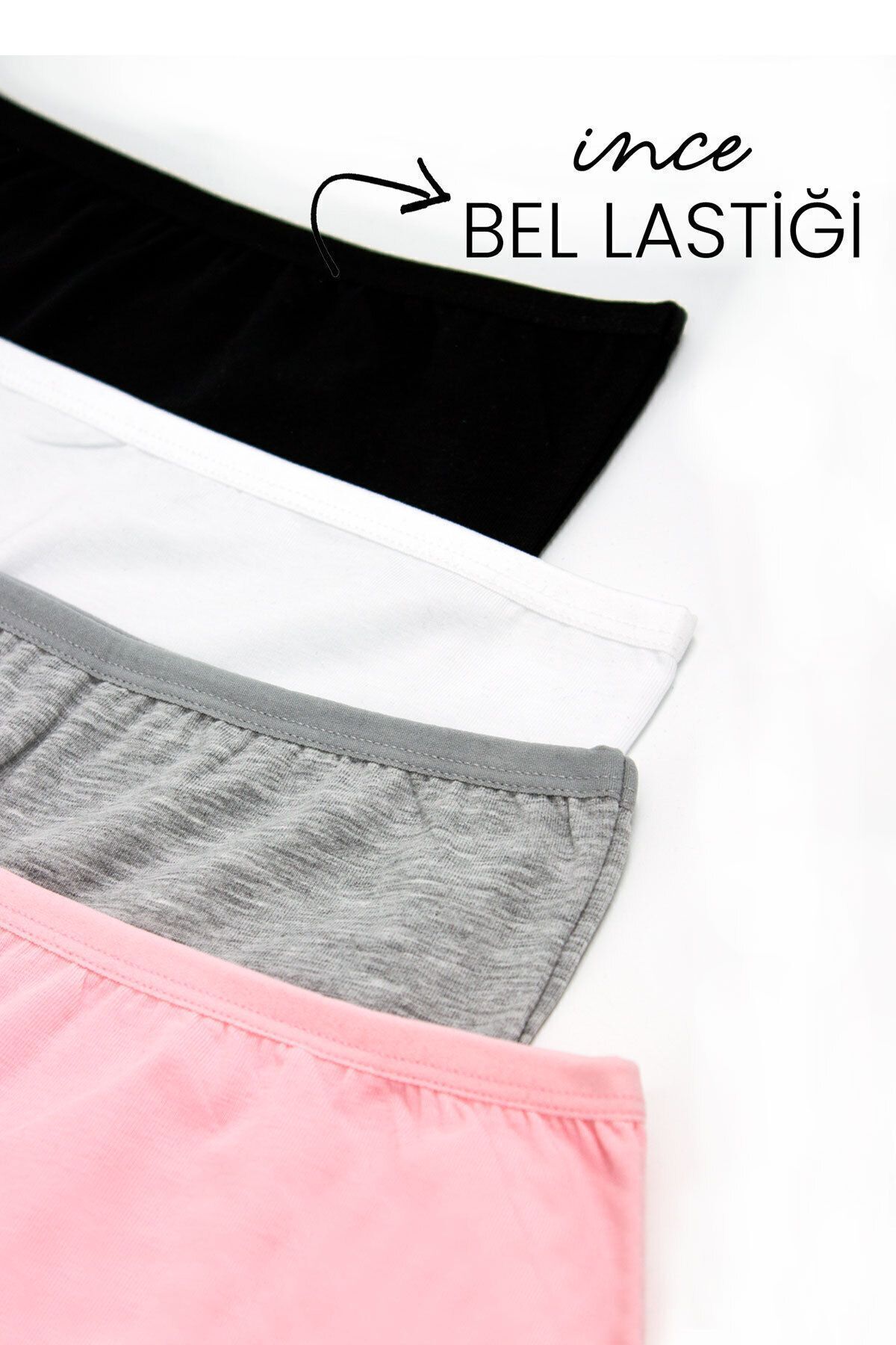 Öts Kız Çocuk 5'li Renkli Pamuklu Likralı Uzun Boxer Tayt fotoğrafı 3 (önizleme)