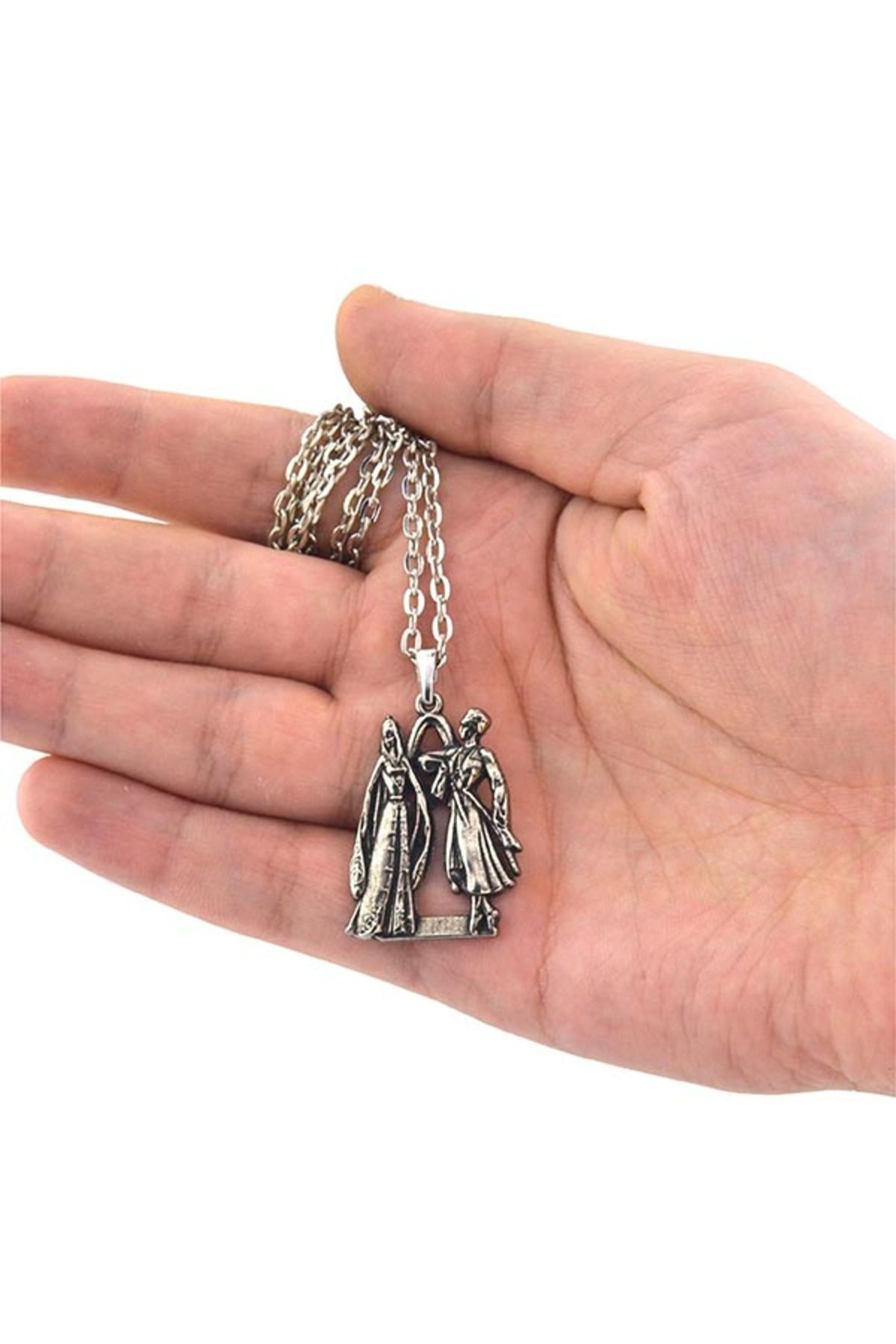 anahtarlıksepeti-Double Necklace Patterned Kafka 2