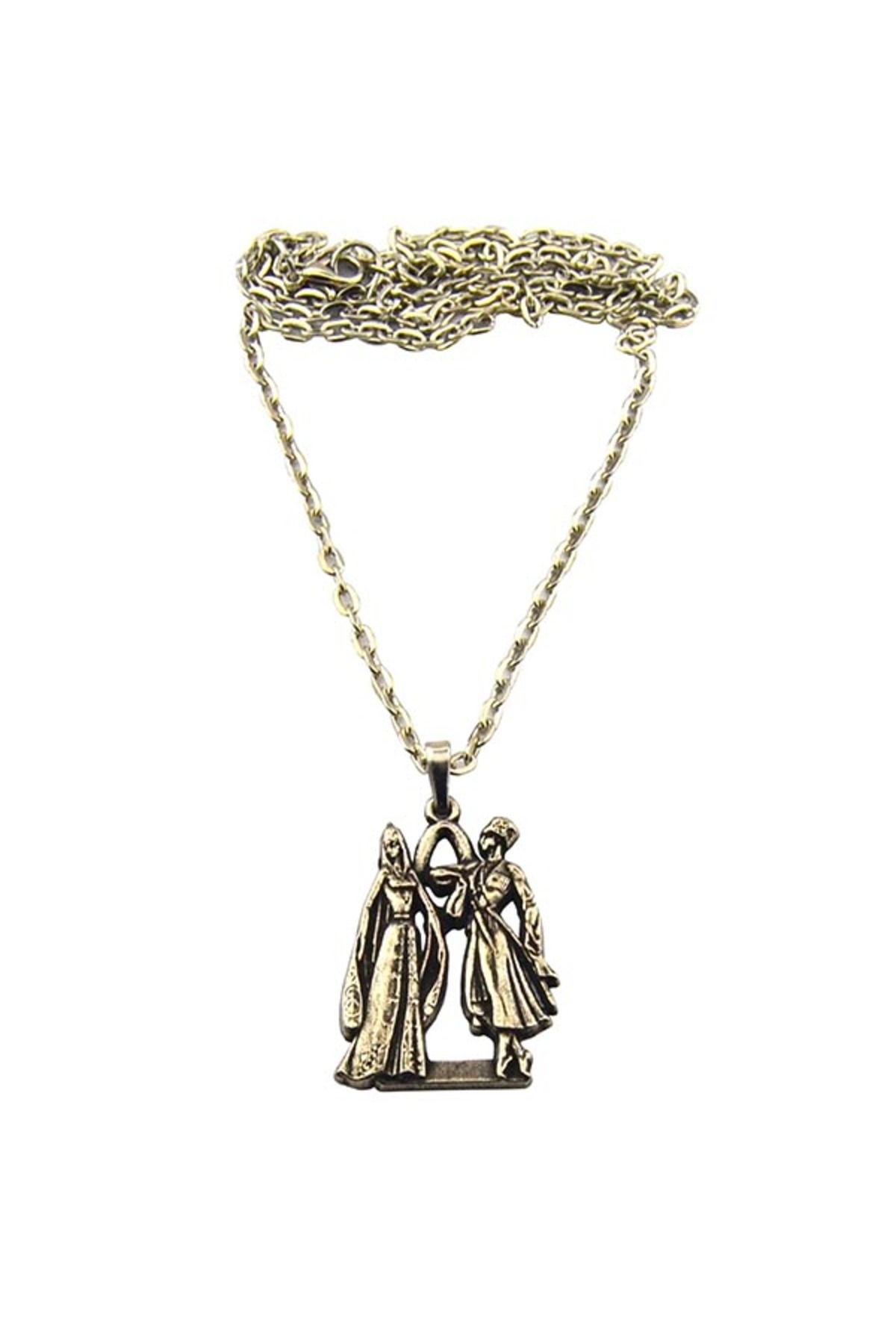 anahtarlıksepeti-Double Necklace Patterned Kafka 8