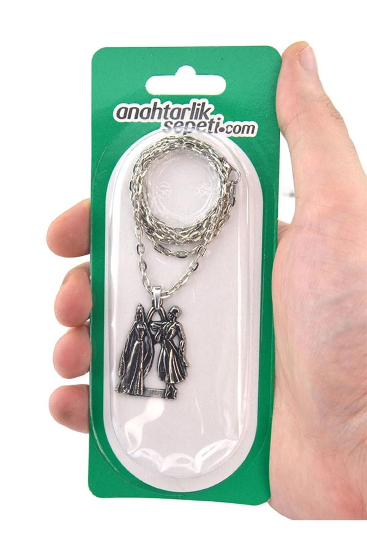anahtarlıksepeti-Double Necklace Patterned Kafka 4