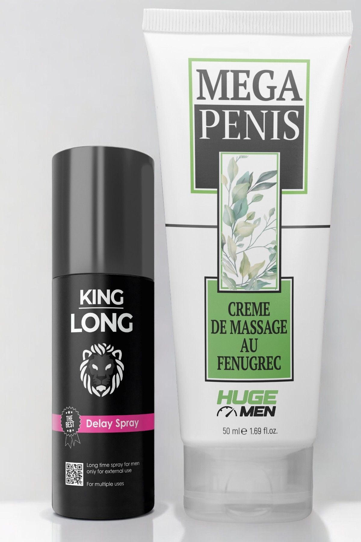 HUGE MEN Doğal İçerikli Set Penis Büyütücülü ve Geciktiricili Etkili 16 ml Sprey