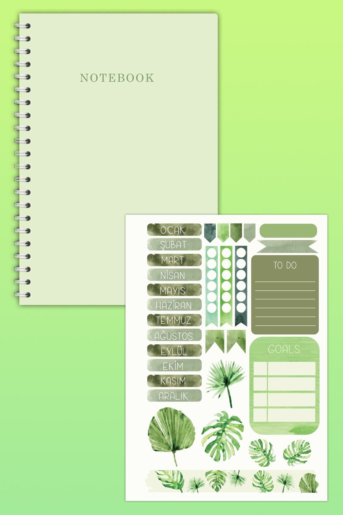 Copyrite-4-piece Unlined Notebook Sticker Notebook Set - 21X14,8CM 60 Sheets (My DIY Planner Notebook Set) 4