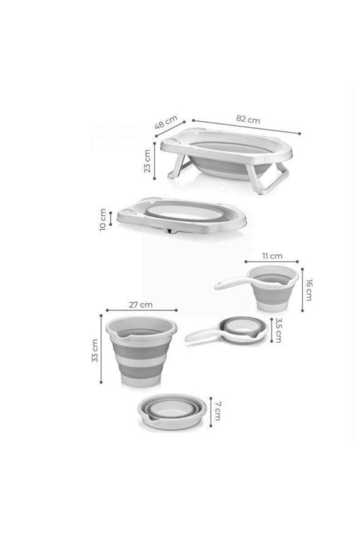 4KİDS Bebek Çeyiz Seti 11 Parça Çift Yön Bebek Arabası Puset Sallanır Beşik Ana Kucağı Bebek Küvet Seti fotoğrafı 6 (önizleme)