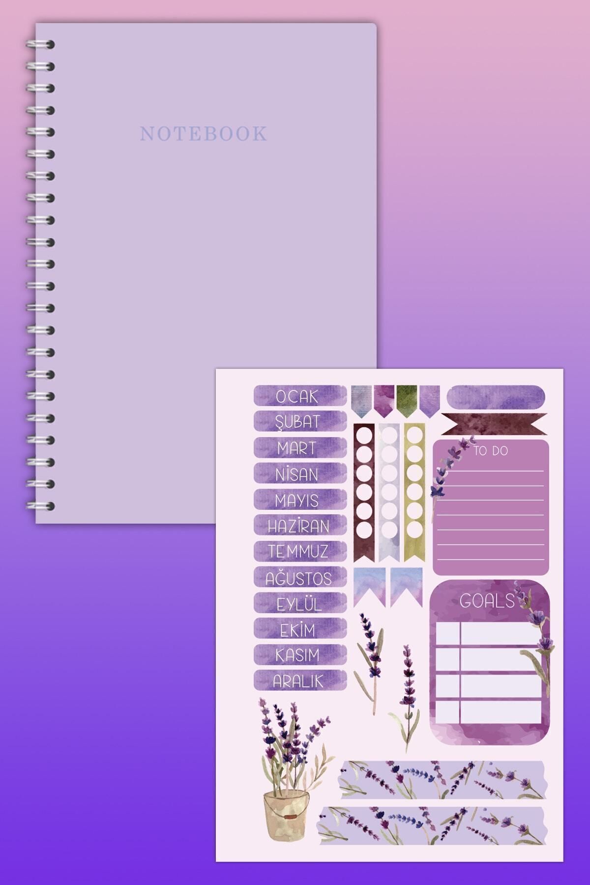 Copyrite-4-piece Unlined Notebook Sticker Notebook Set - 21X14,8CM 60 Sheets (My DIY Planner Notebook Set) 6