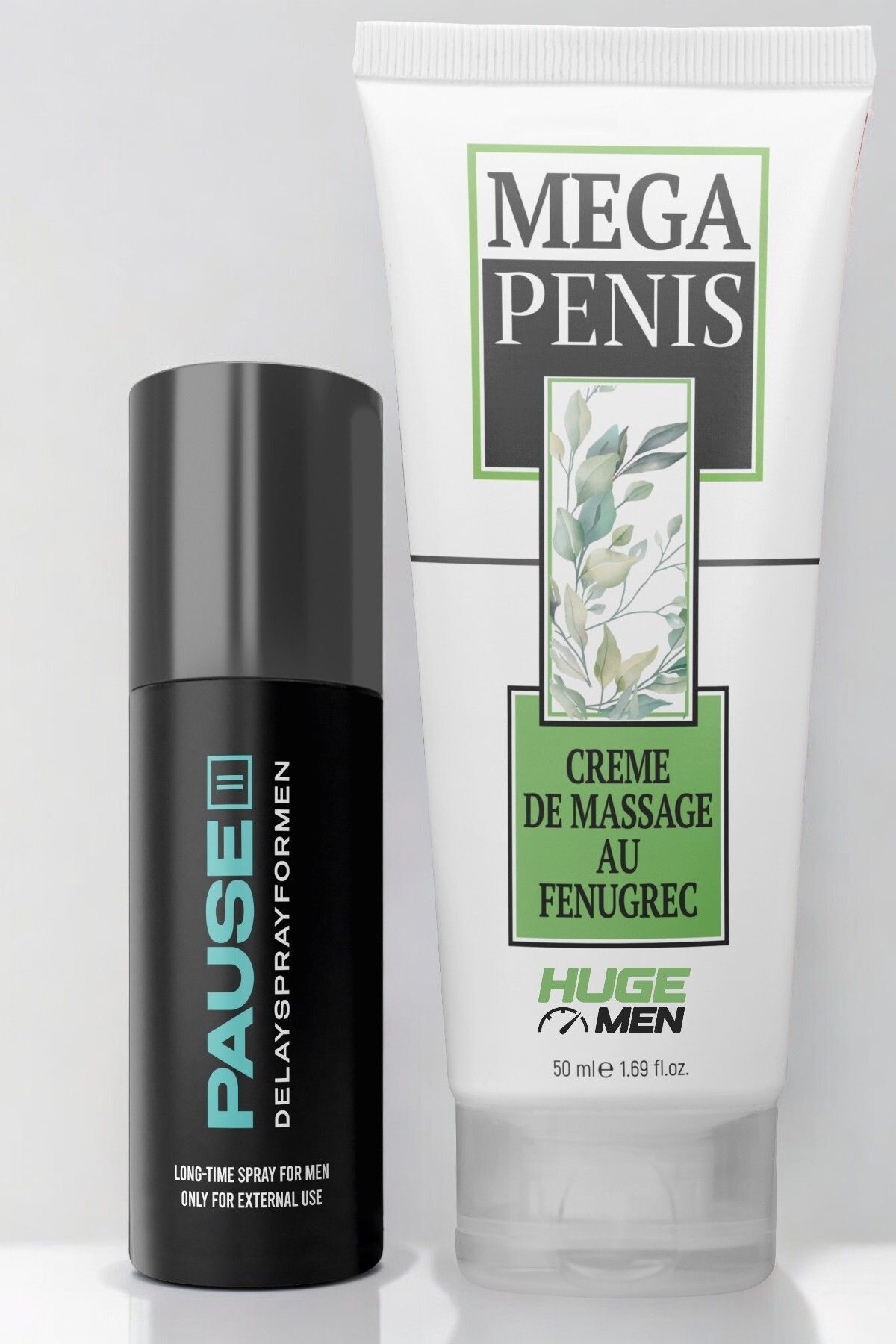 HUGE MEN İkili Süper Set Penis Büyütücülü ve Geciktiricili Etkili 16 ml Sprey