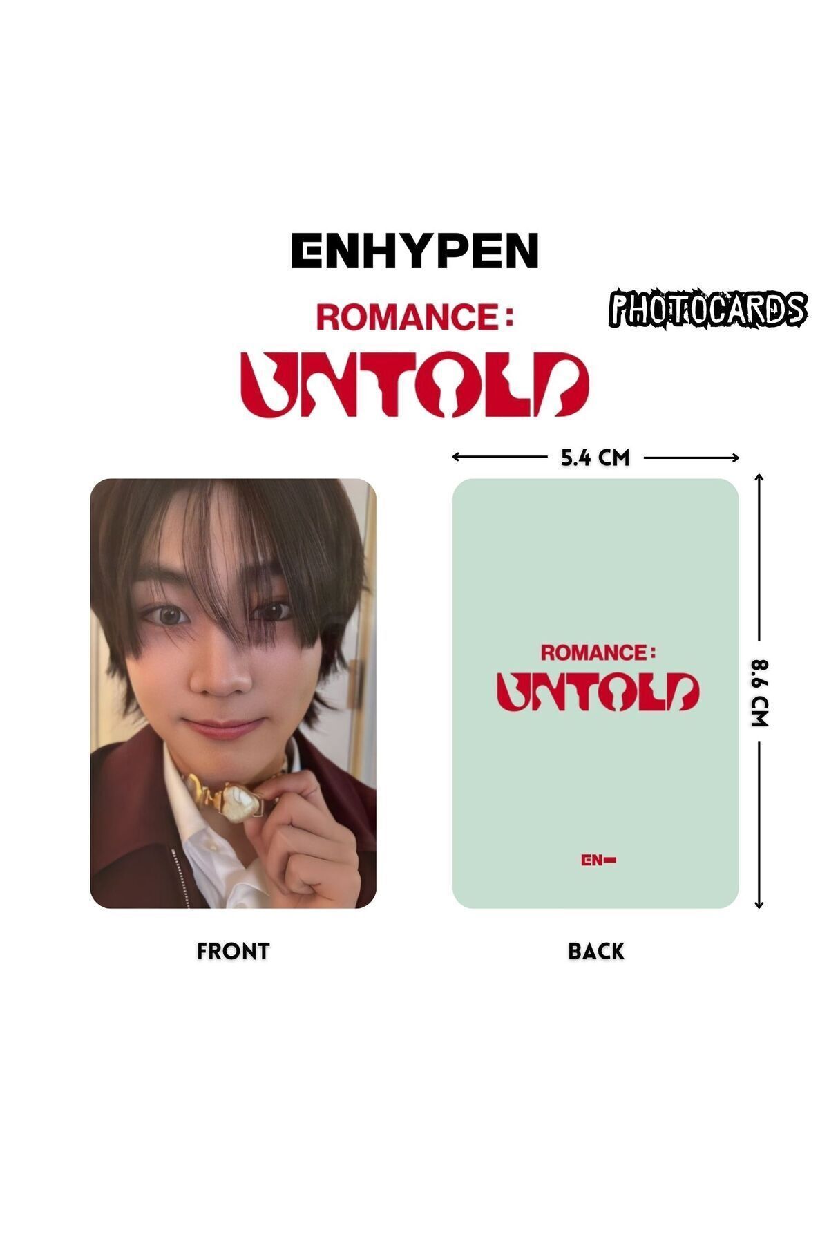 Kpop Dünyasi ENHYPEN Jungwoon '' ROMANCE : Untold '' Photocards