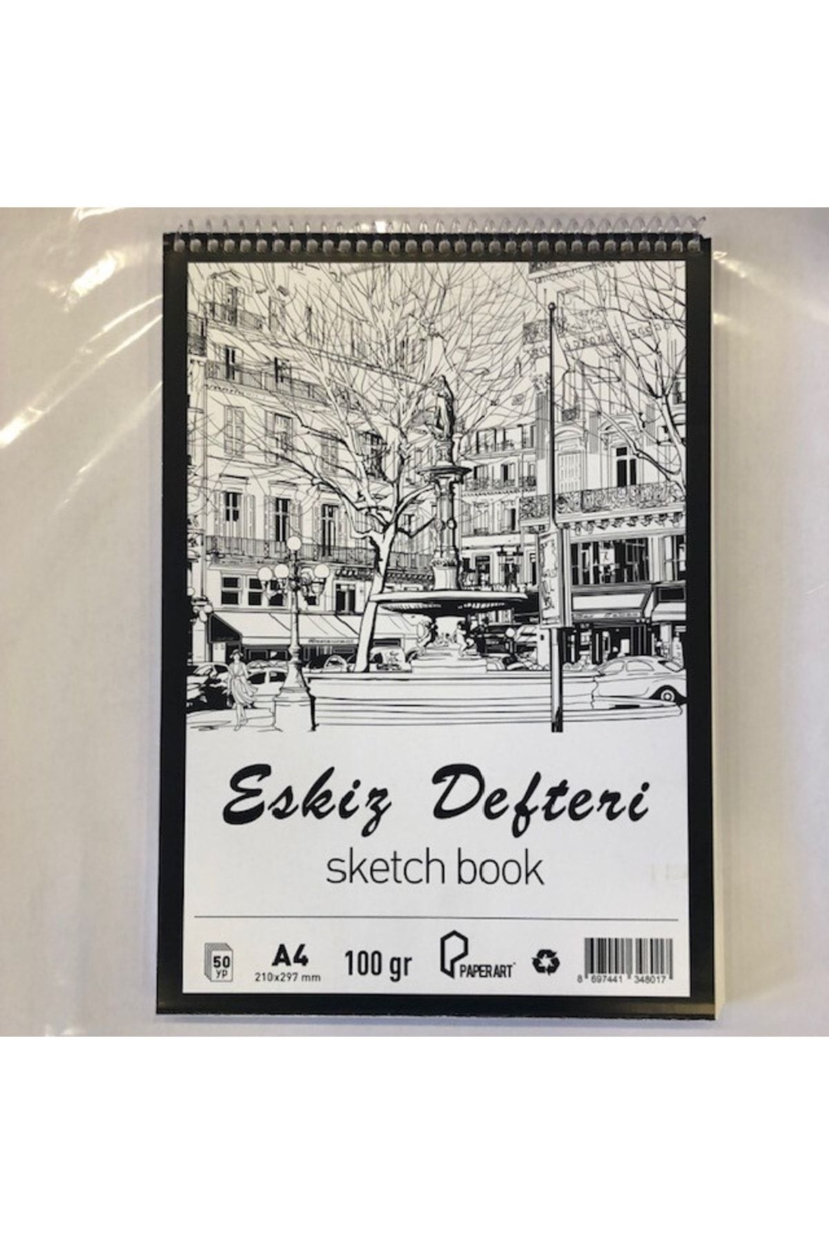 Paperart-Sketchbook with Spral A4 1 Piece Sketch Book 50 Sheets 100 gr 210x297 Mm 1