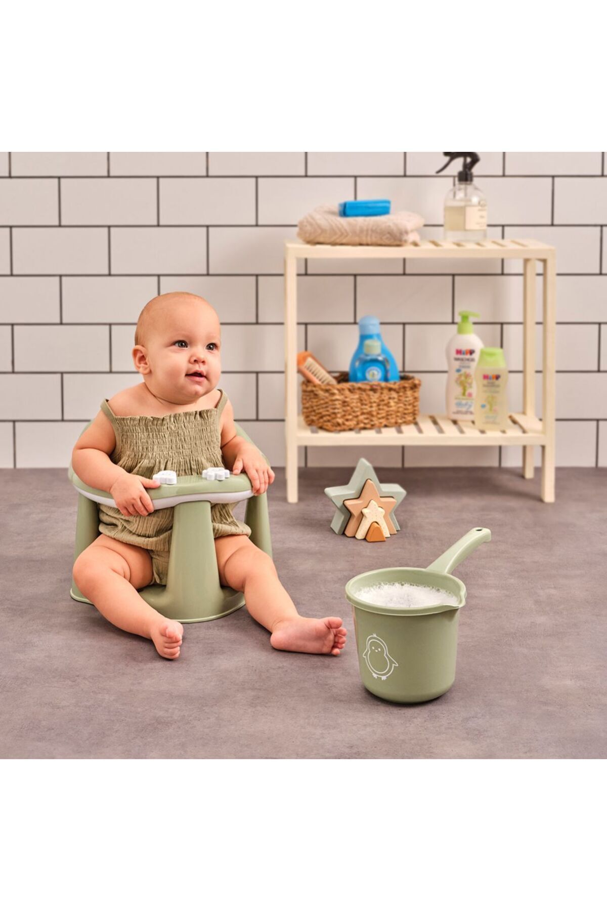 Bebek Banyo Oturağı -Vakum Tabanlı Bebek Mama Oturağı-Bel Destekli VakumluMama Akordiyon Düzenleyici 6
