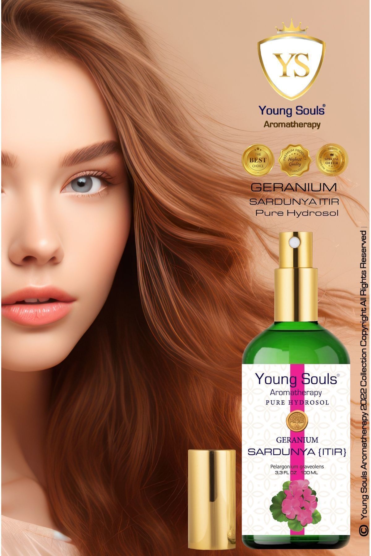 آروماتراپی تونیک ژرانیوم پیور هیدروسل تونیک ژرانیوم هیدروسل 100 میلی لیتری YOUNG SOULS