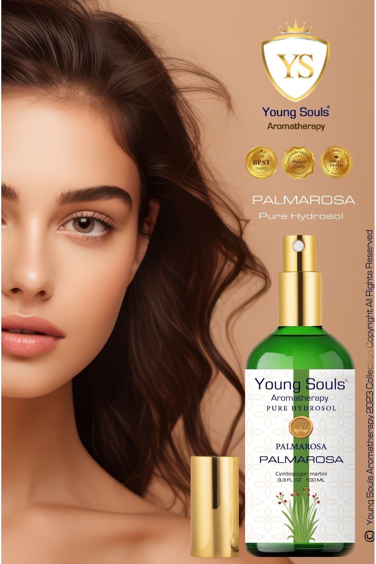 رایحه درمانی Palmarosa Pure Hydrosol Tonic Palmarosa Hydrosol Tonic 100 ml YOUNG SOULS