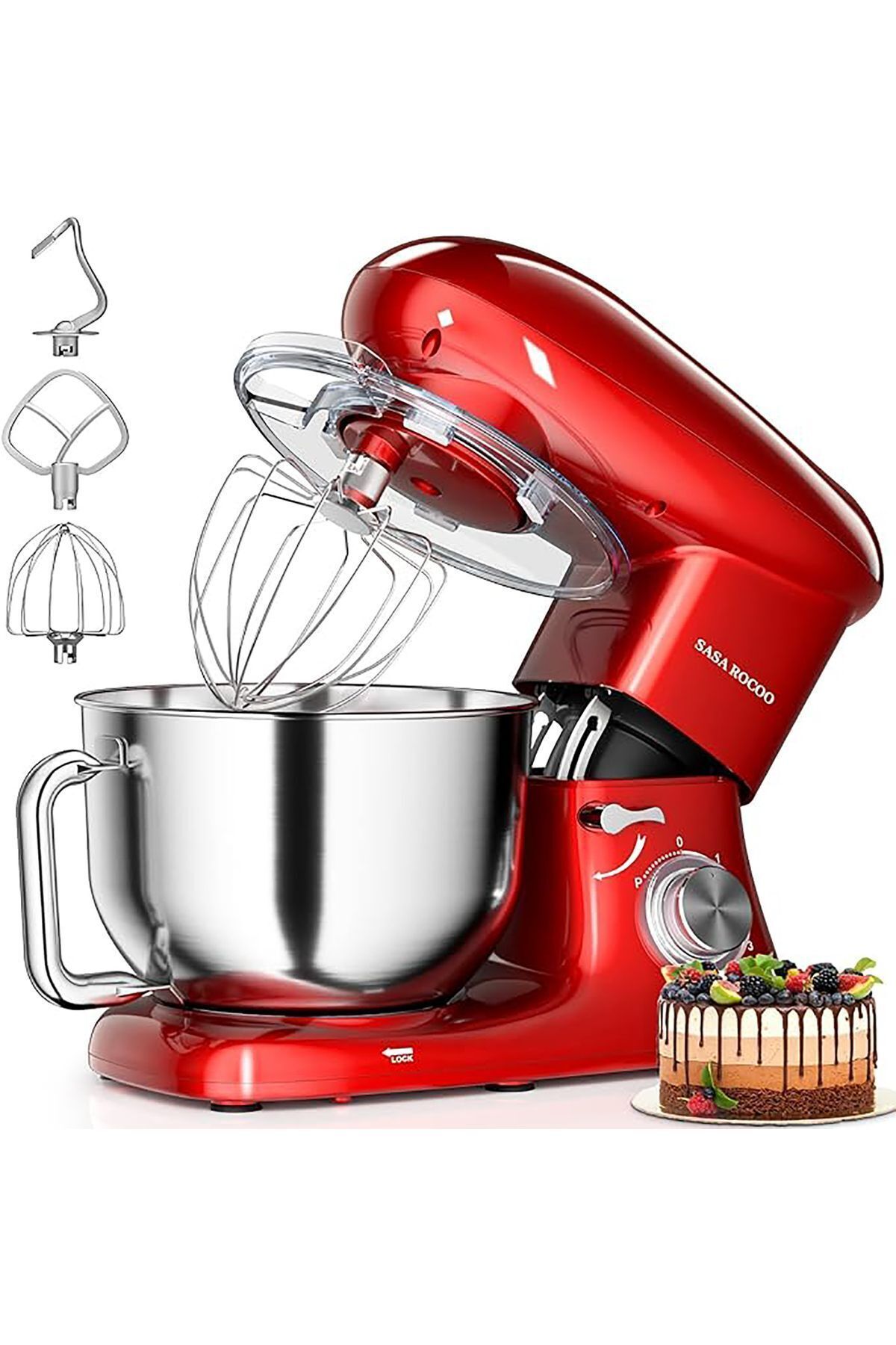 SASA ROCOO Stand Mikser 1500w 6 P Hız Tilt-head Elektrikli Mutfak Şefi